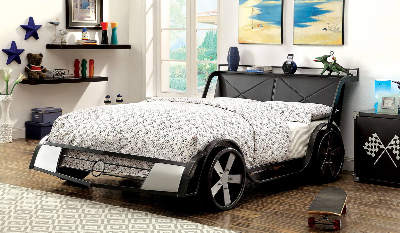 Furniture of America Gt Racer CM7946FBED Full Race Car Bed Corner