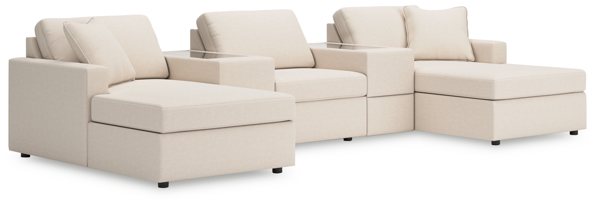 5-Piece Pit Sectional w/ Consoles