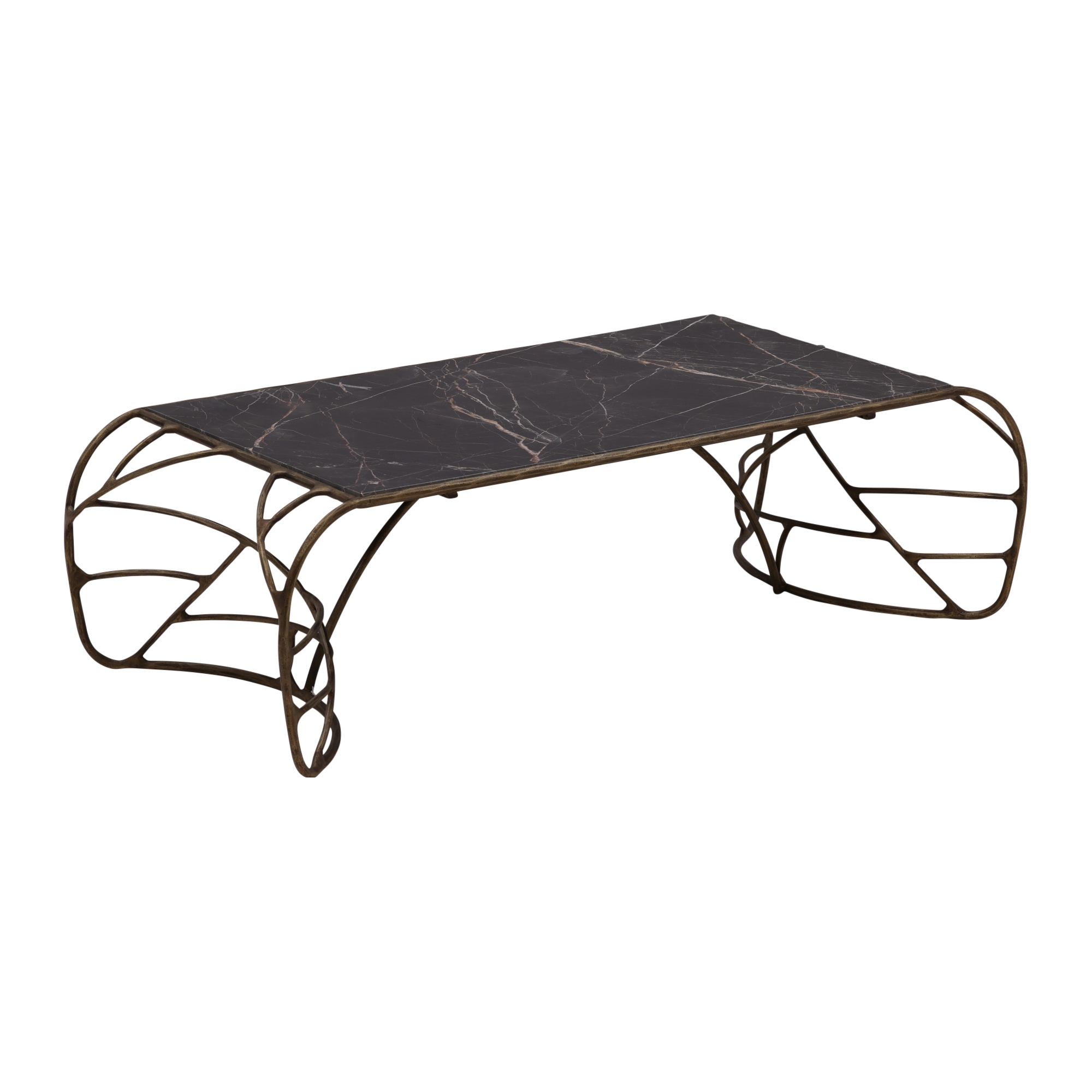 Coffee Table with Black Marble Top