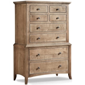 8-Drawer Chest on Chest