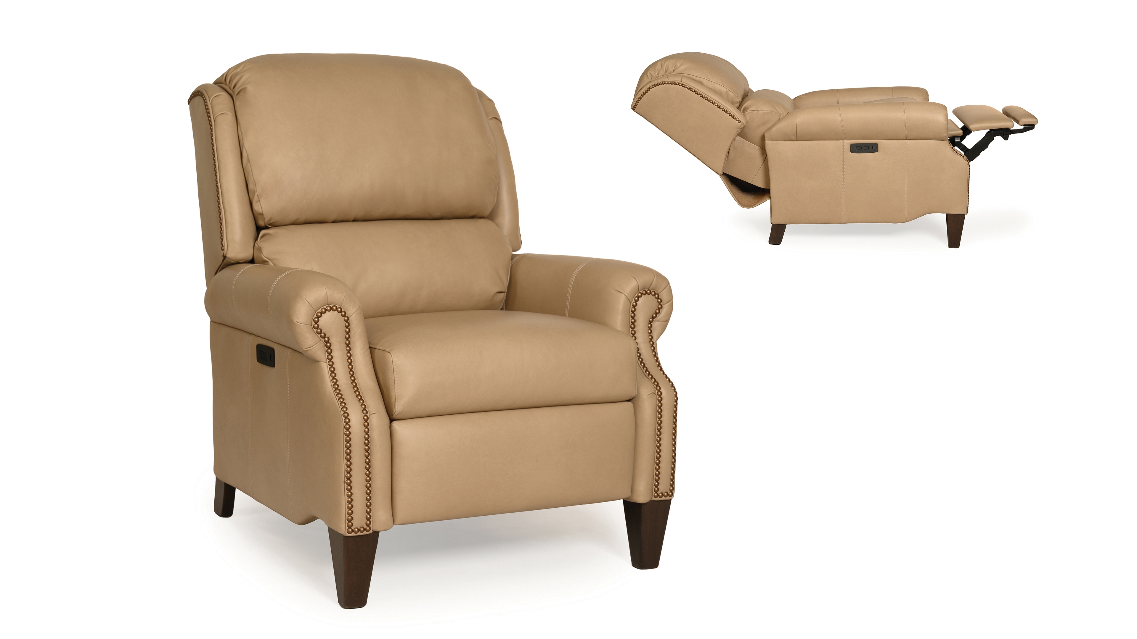 Motorized Recliner Chair w/Nailheads