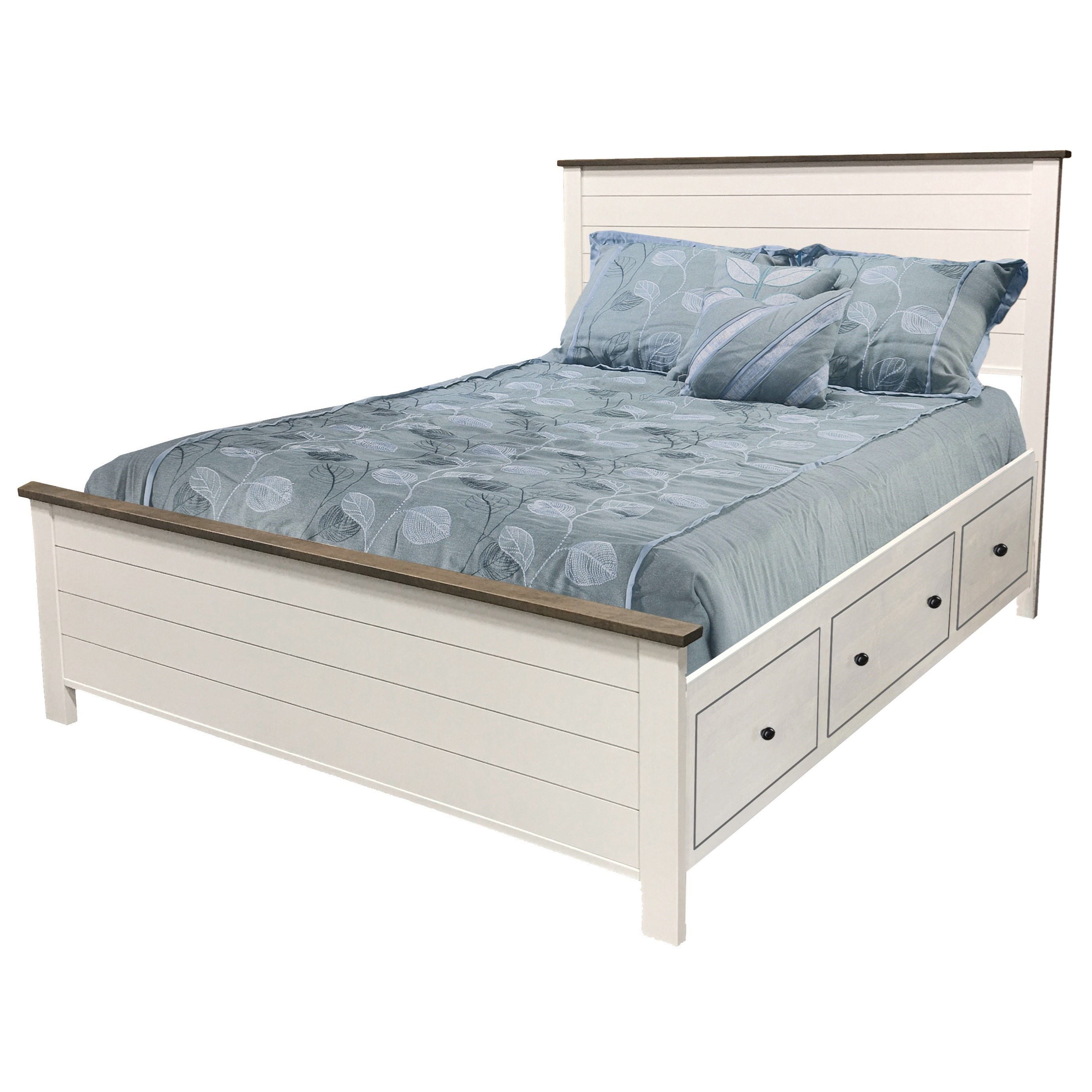 Queen Panel Shiplap Bed