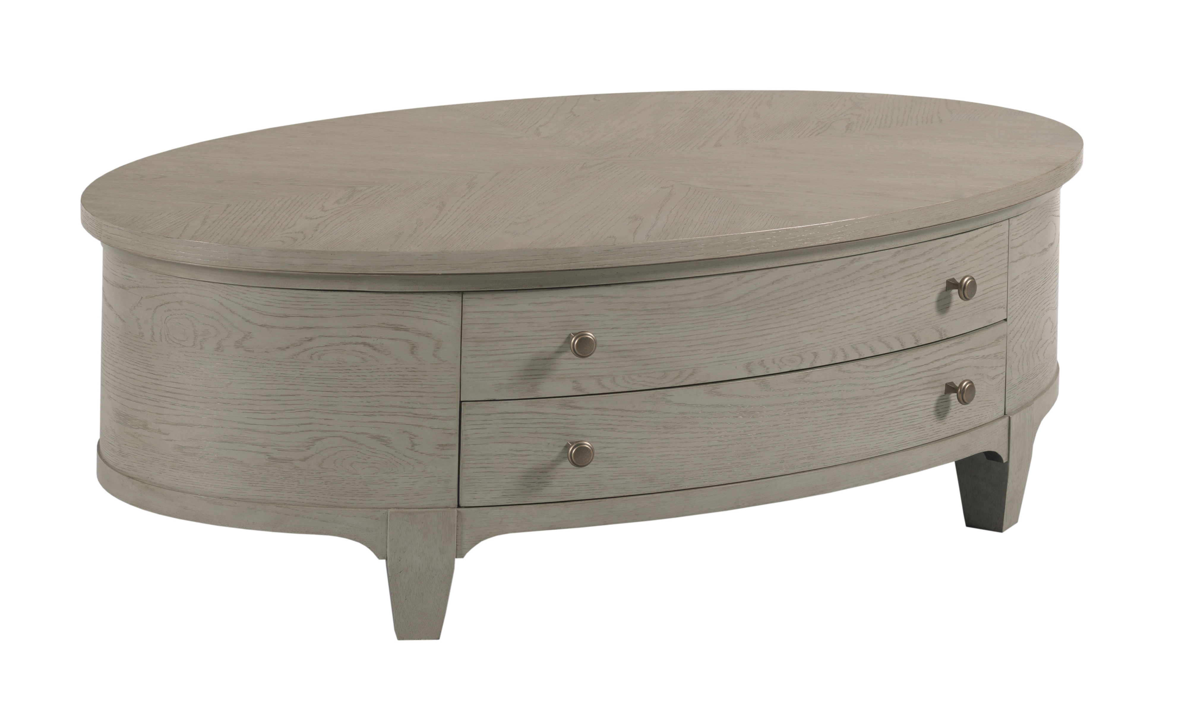2-Drawer Oval Lift Top Coffee Table