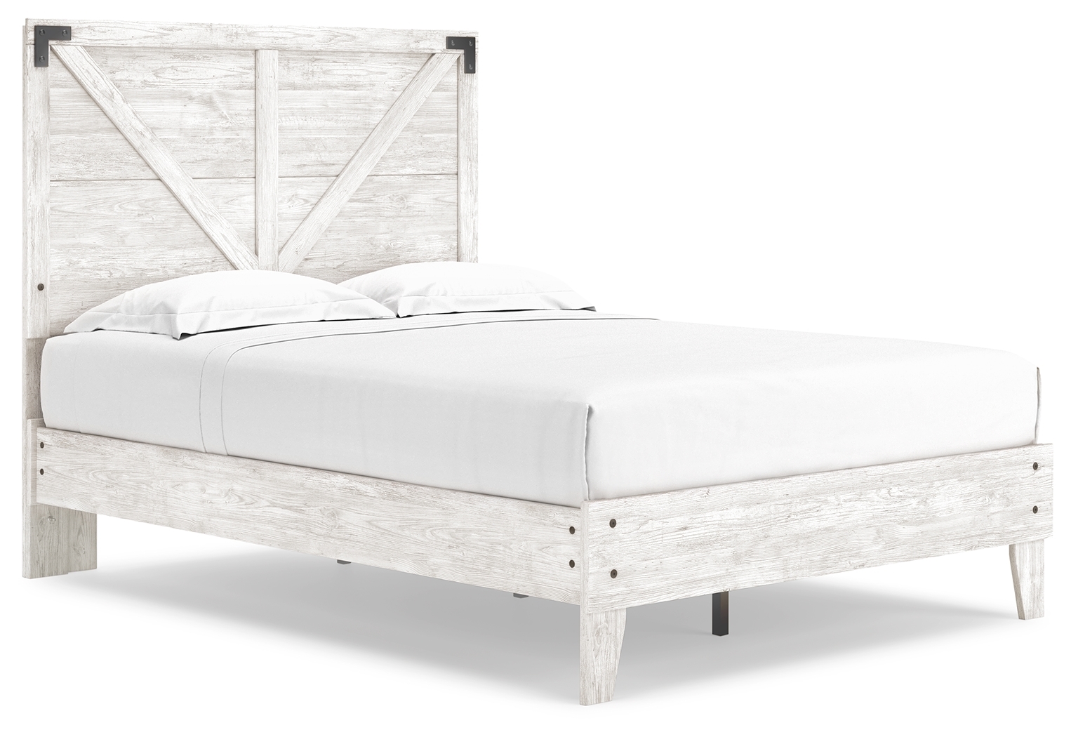 Full Crossbuck Panel Platform Bed