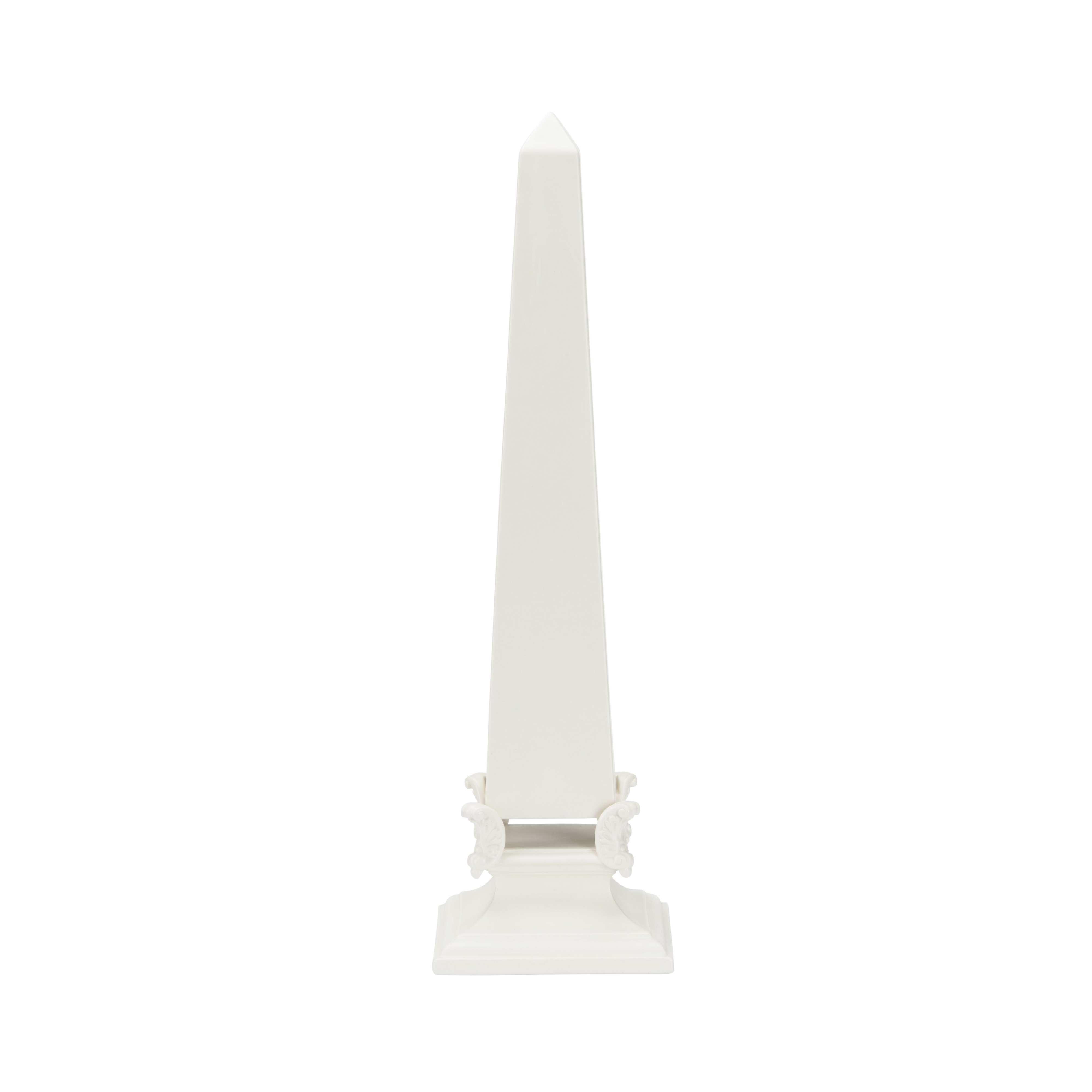 White Neoclassical Obelisk - Lg
