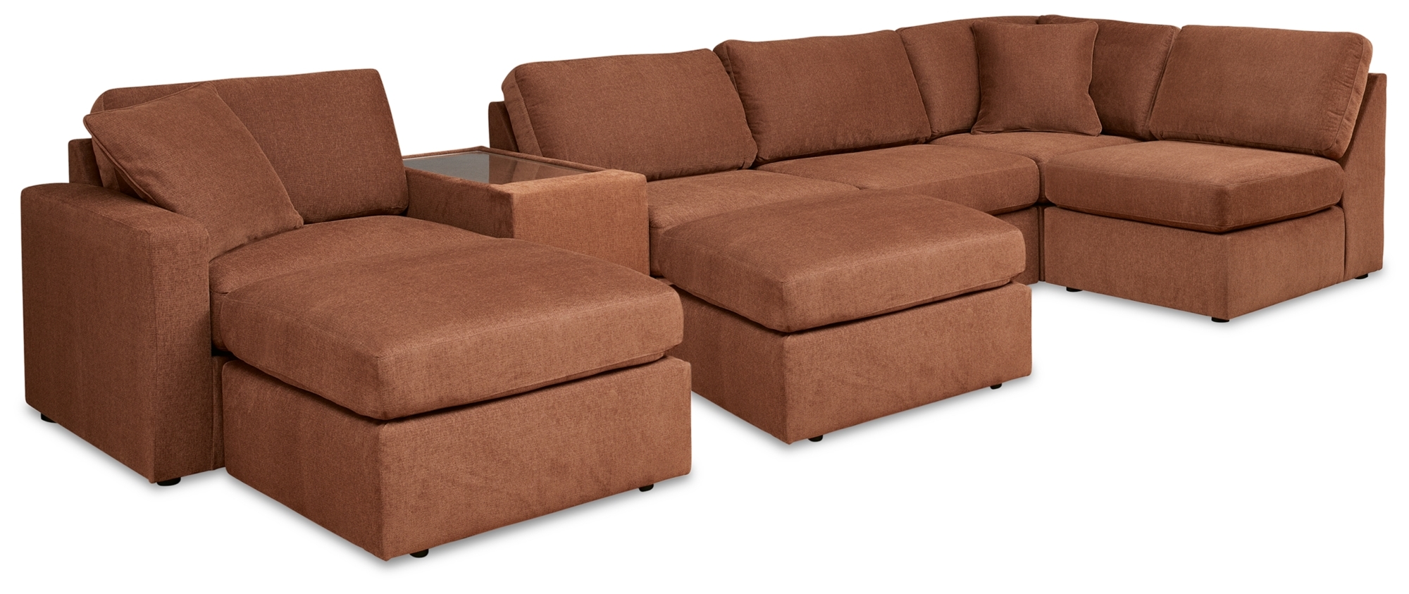 6-Piece Sectional And 2 Ottomans