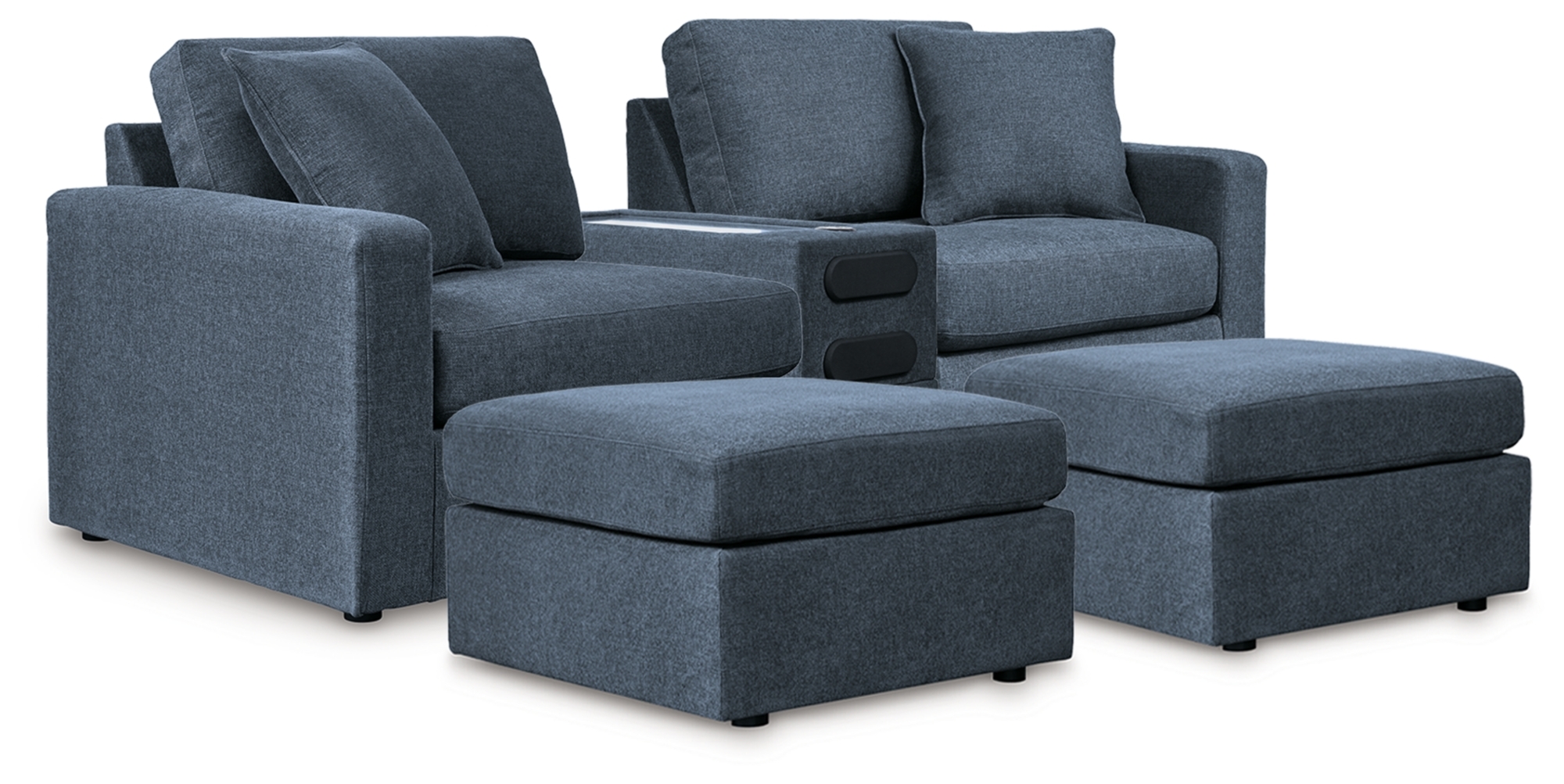 Sectional And 2 Ottomans
