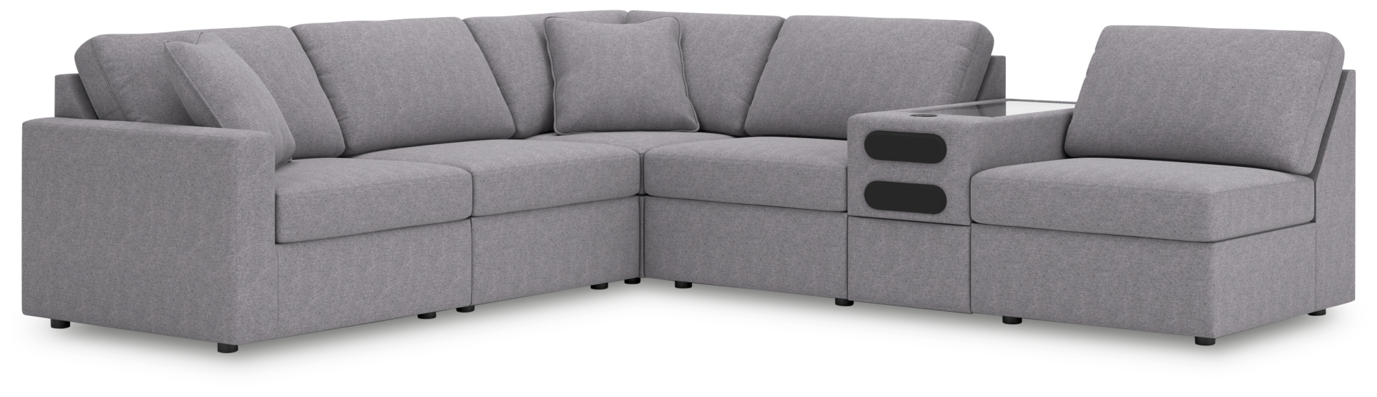 6-Piece Sectional With Audio Console