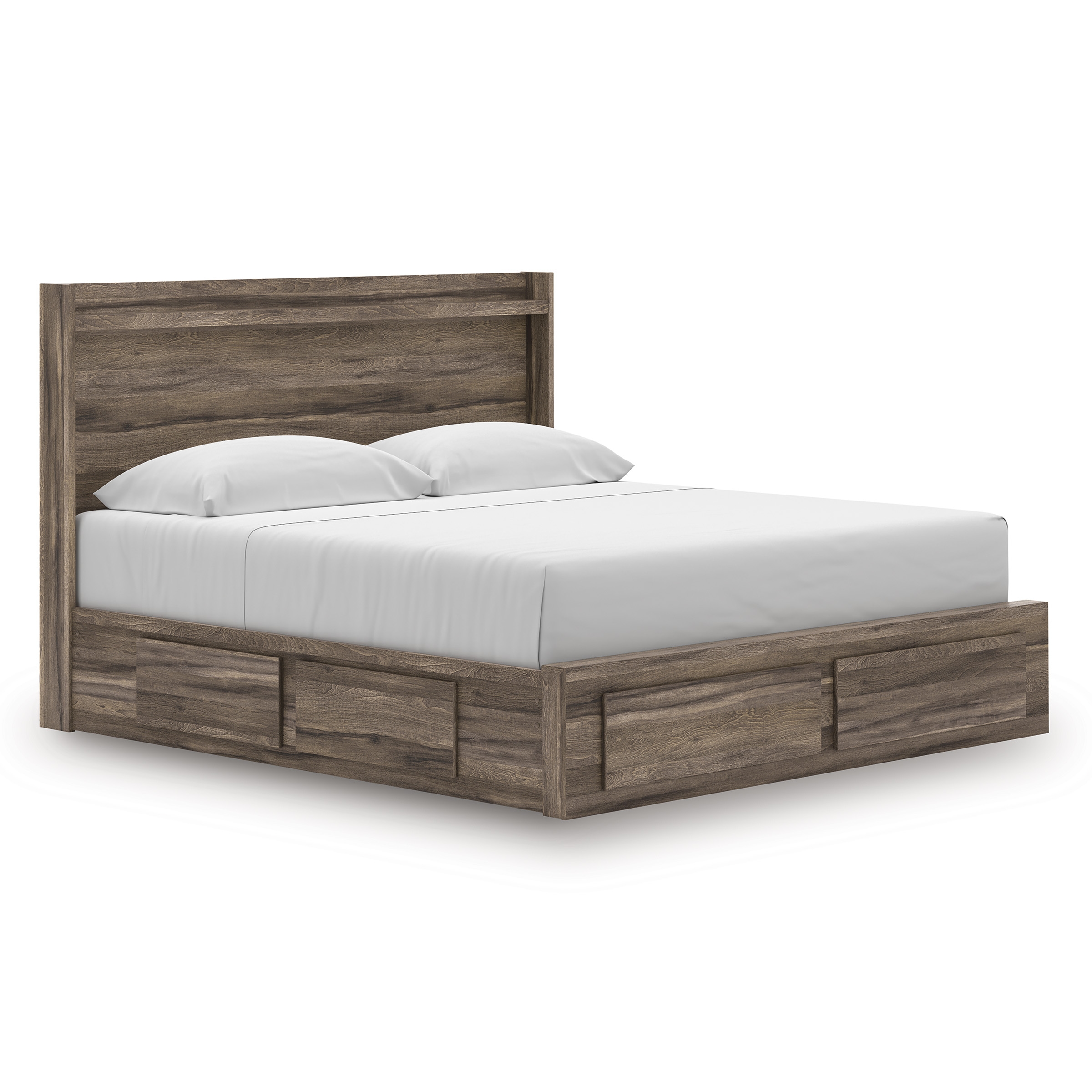King Panel Storage Bed