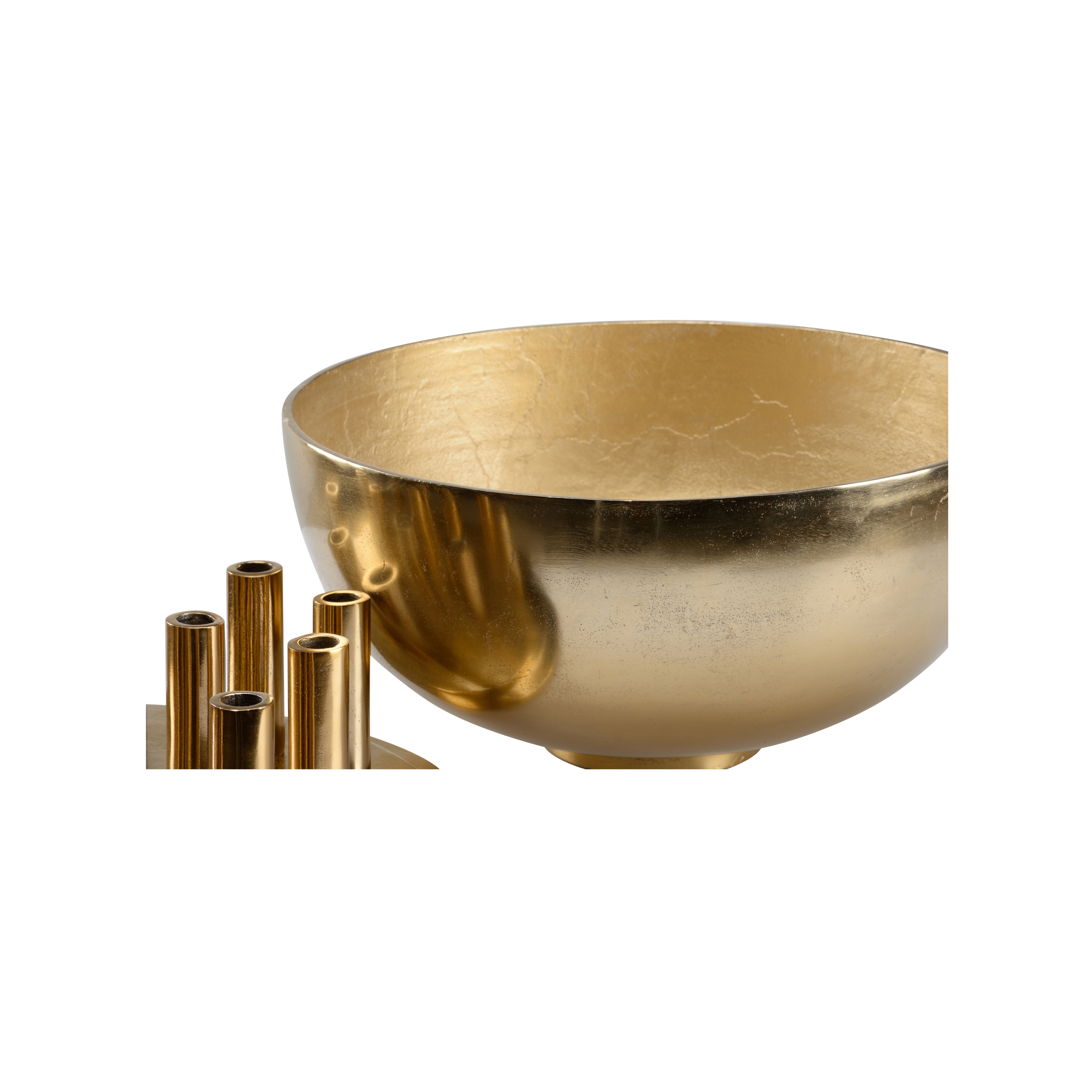 Fluted Brass Vase