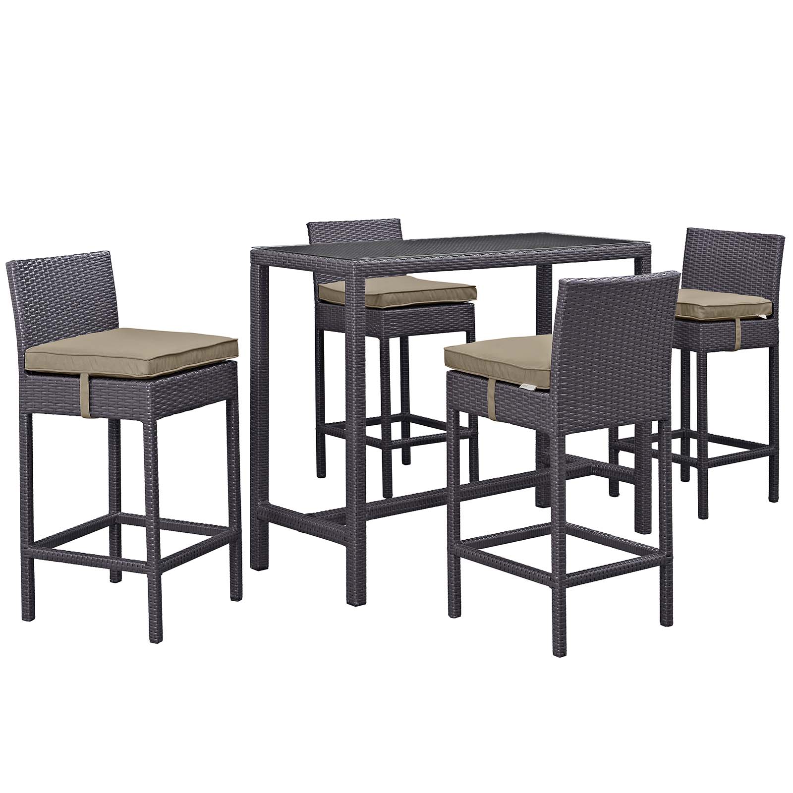 Modway Convene 5 Piece Outdoor Patio Pub Set Value City Furniture