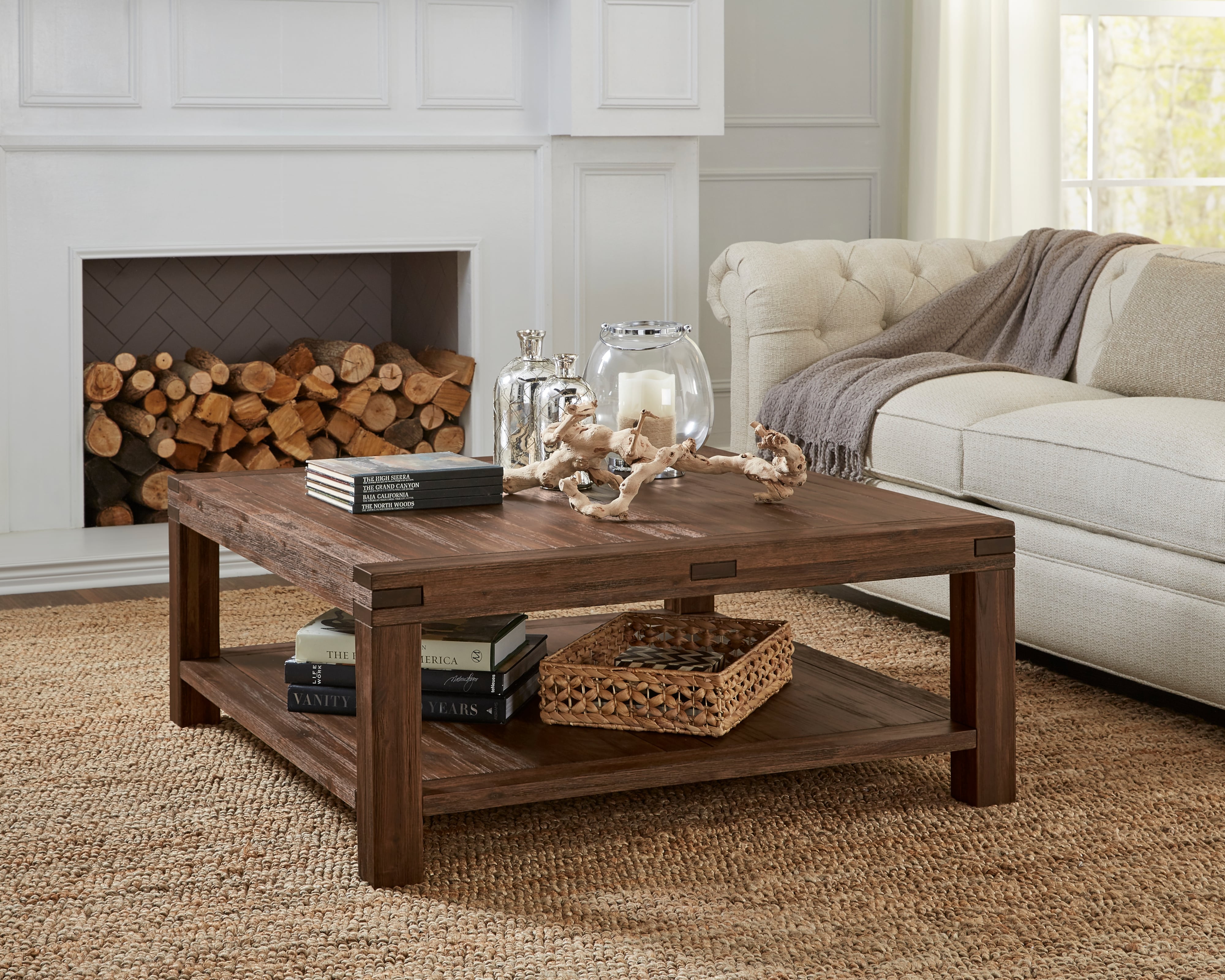 Modus Furniture Meadow 3F4121 Solid Wood Square Coffee Table