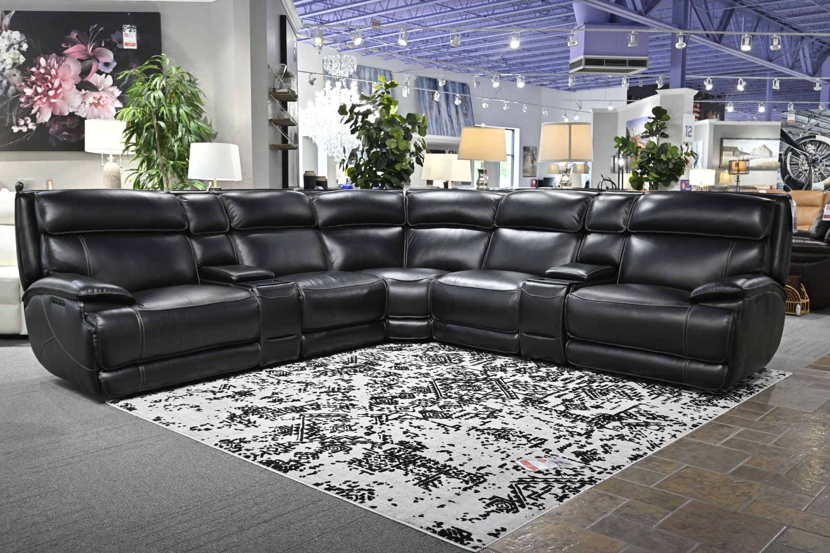 MOWL Obssesion 【BLACK】 Moto Motion mavric 20978 Maveric Blackberry 7pc Sectional