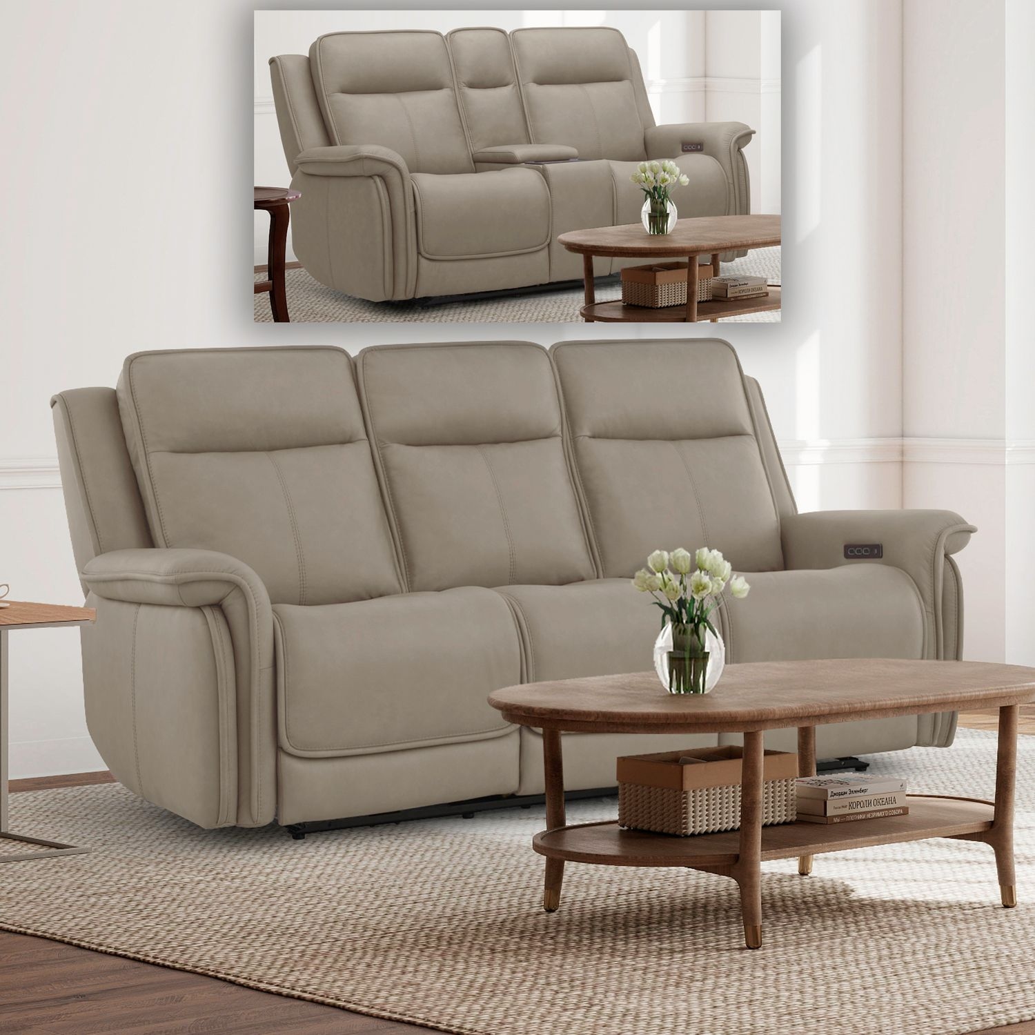 Power Reclining Sofa and Loveseat