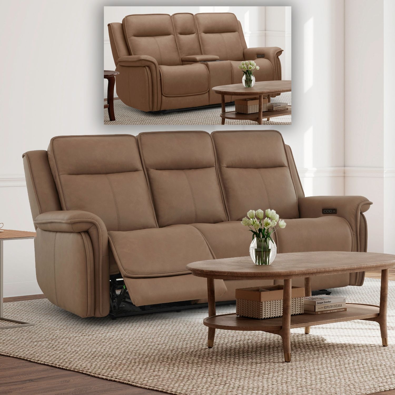 Power Reclining Sofa and Loveseat