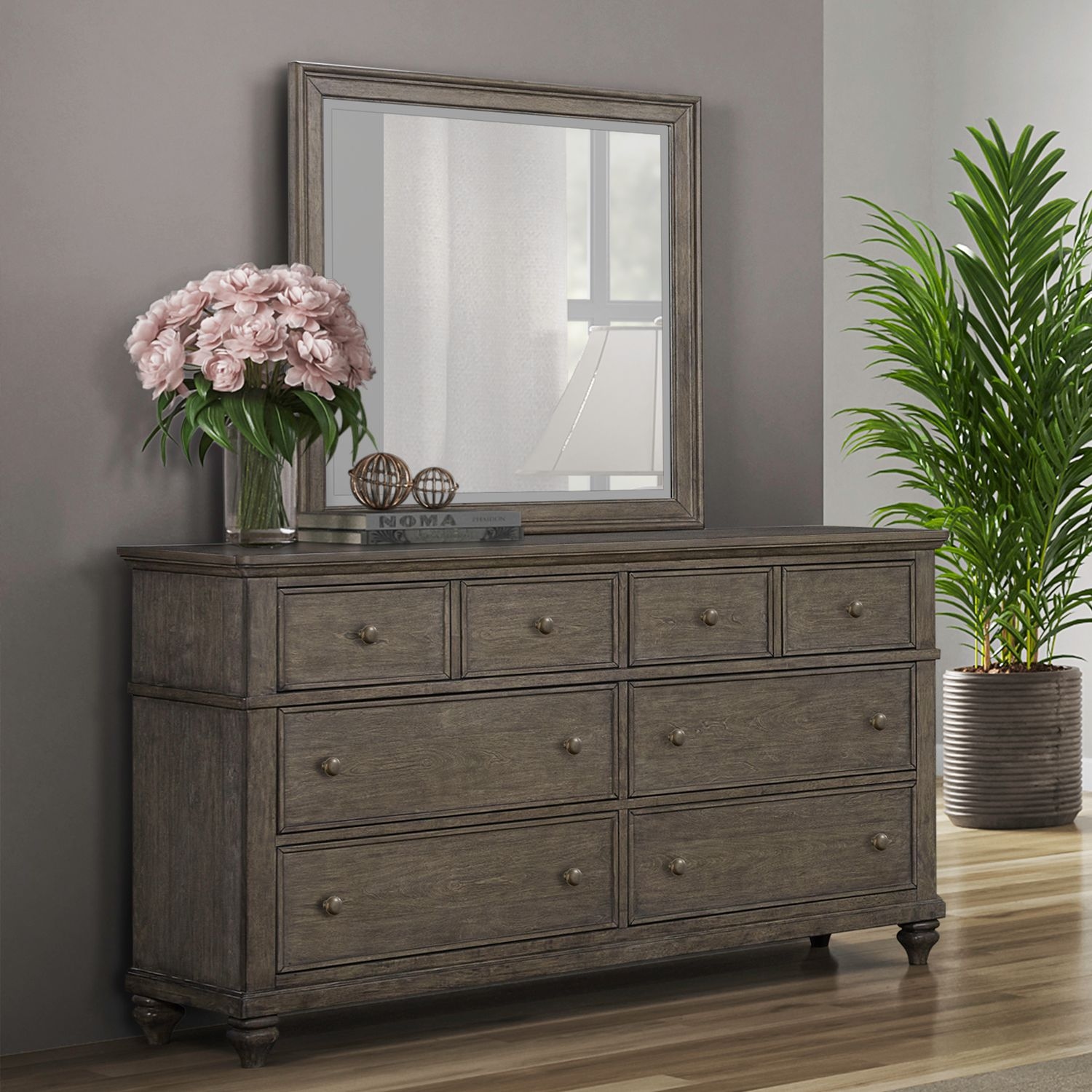 6-Drawer Dresser and Mirror Set