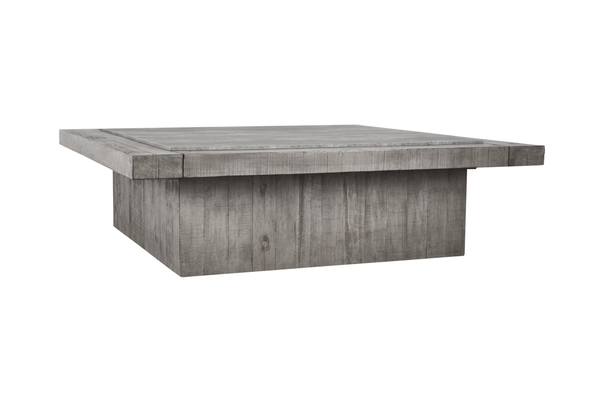 Square Coffee Table Distressed Gray