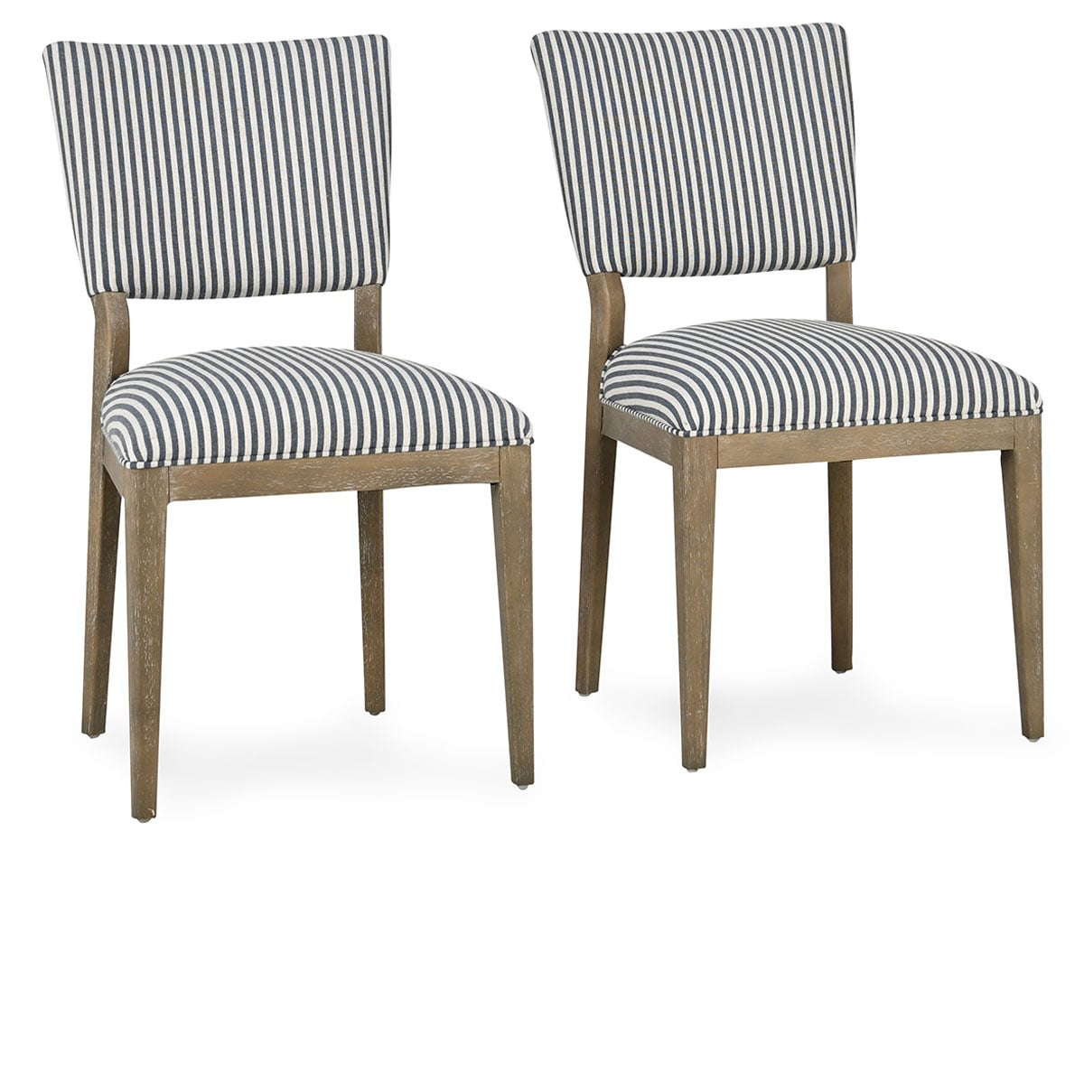 Upholstered Dining Chair Striped Set Of 2