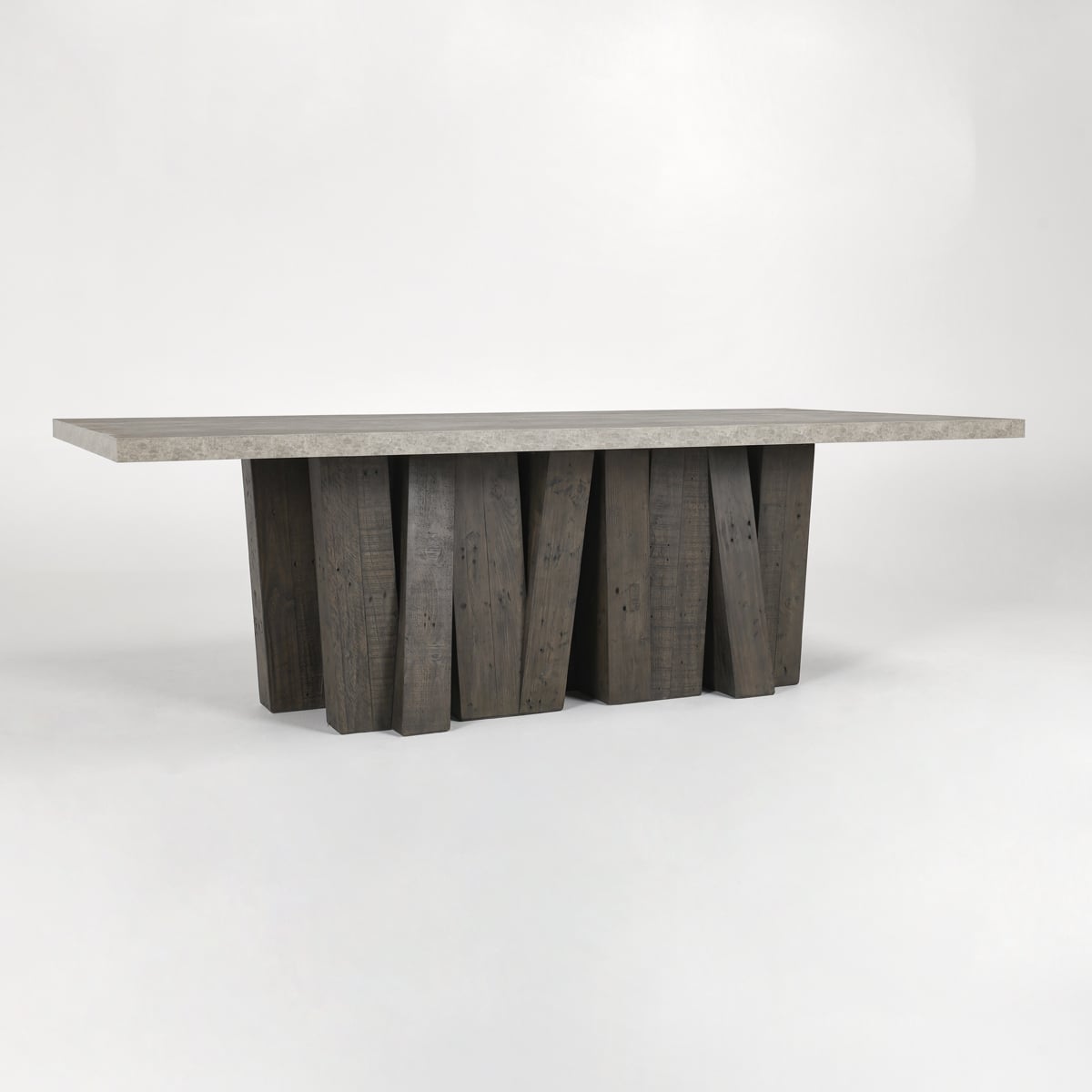 94" Dining Table Olive Brown/Antique Gray