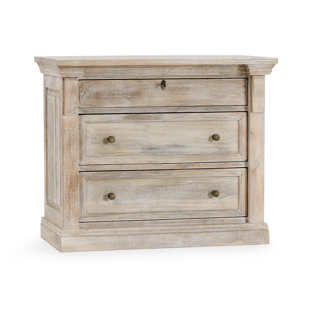 Wood 3Dwr Nightstand Natural White Wash