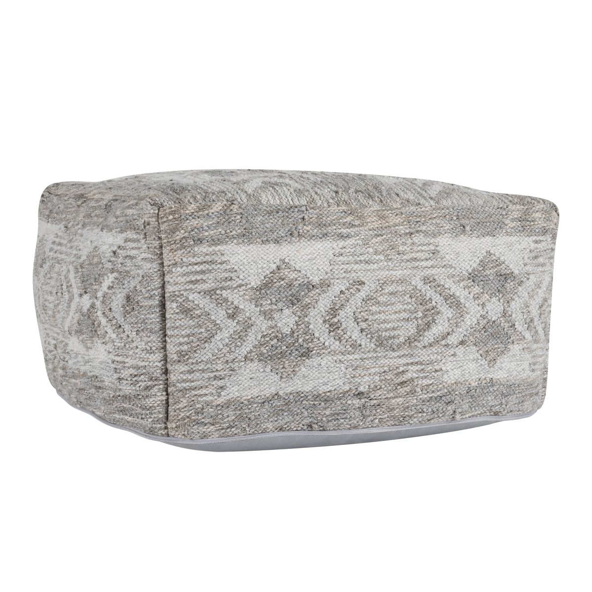 Caravan Gray Multi Pouf 24X24x12