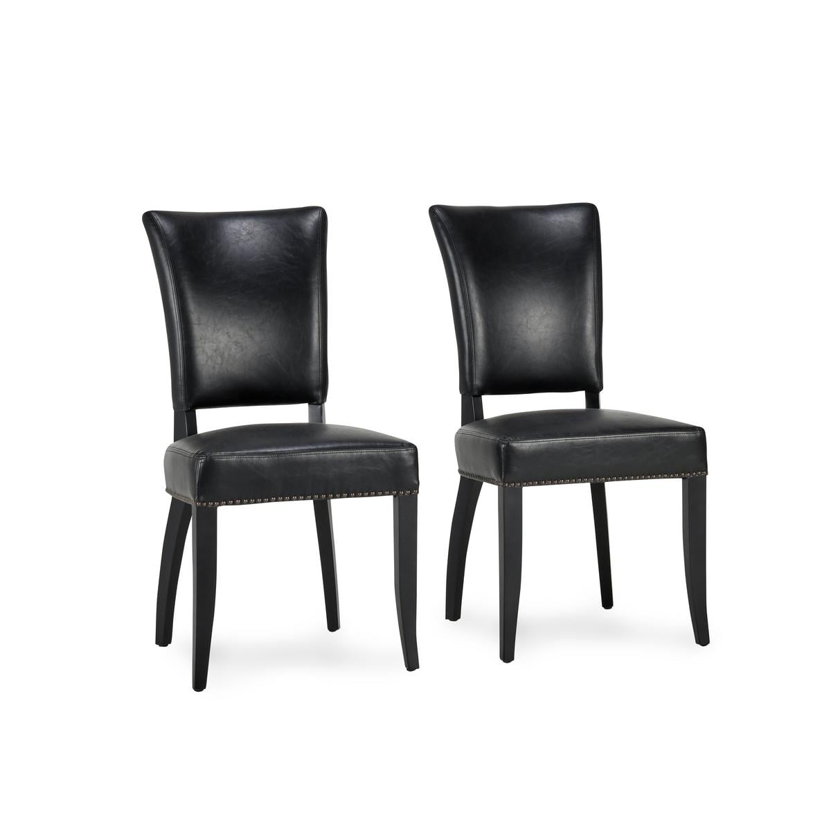Upholstered Dining Chair Black Set Of 2