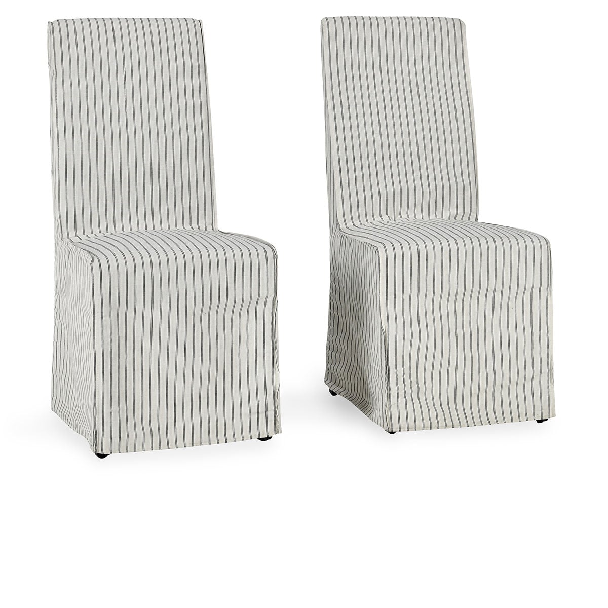 Upholstered Dining Chair Striped Set Of 2