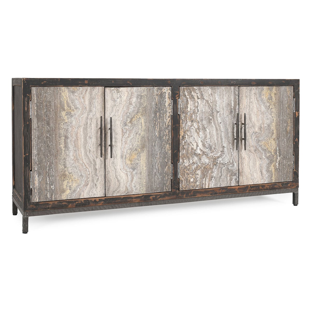Reclaimed Pine 4Dr Cabinet Weathered
