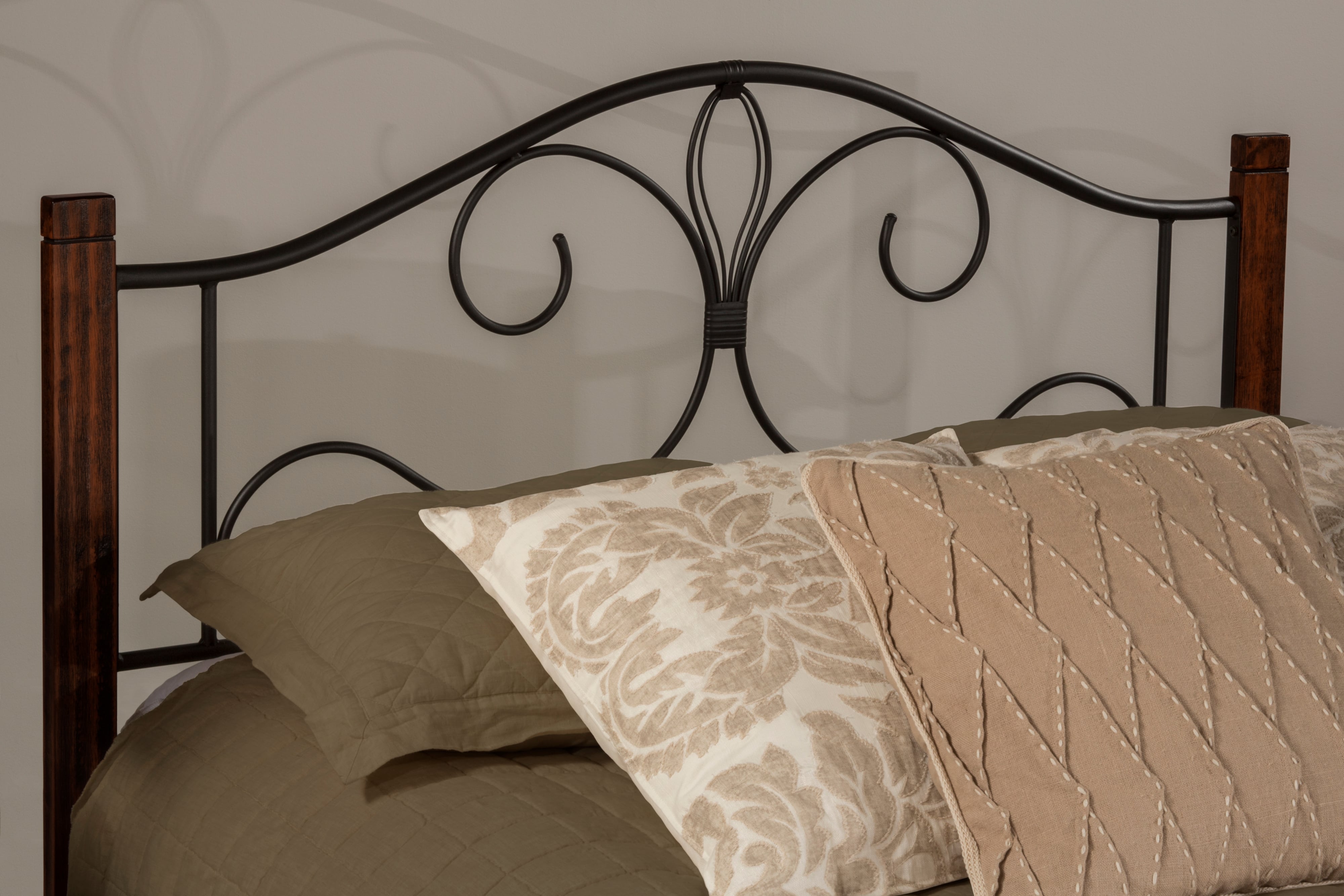 Hillsdale Destin 2220HKRC King Metal Headboard with Frame and Wood