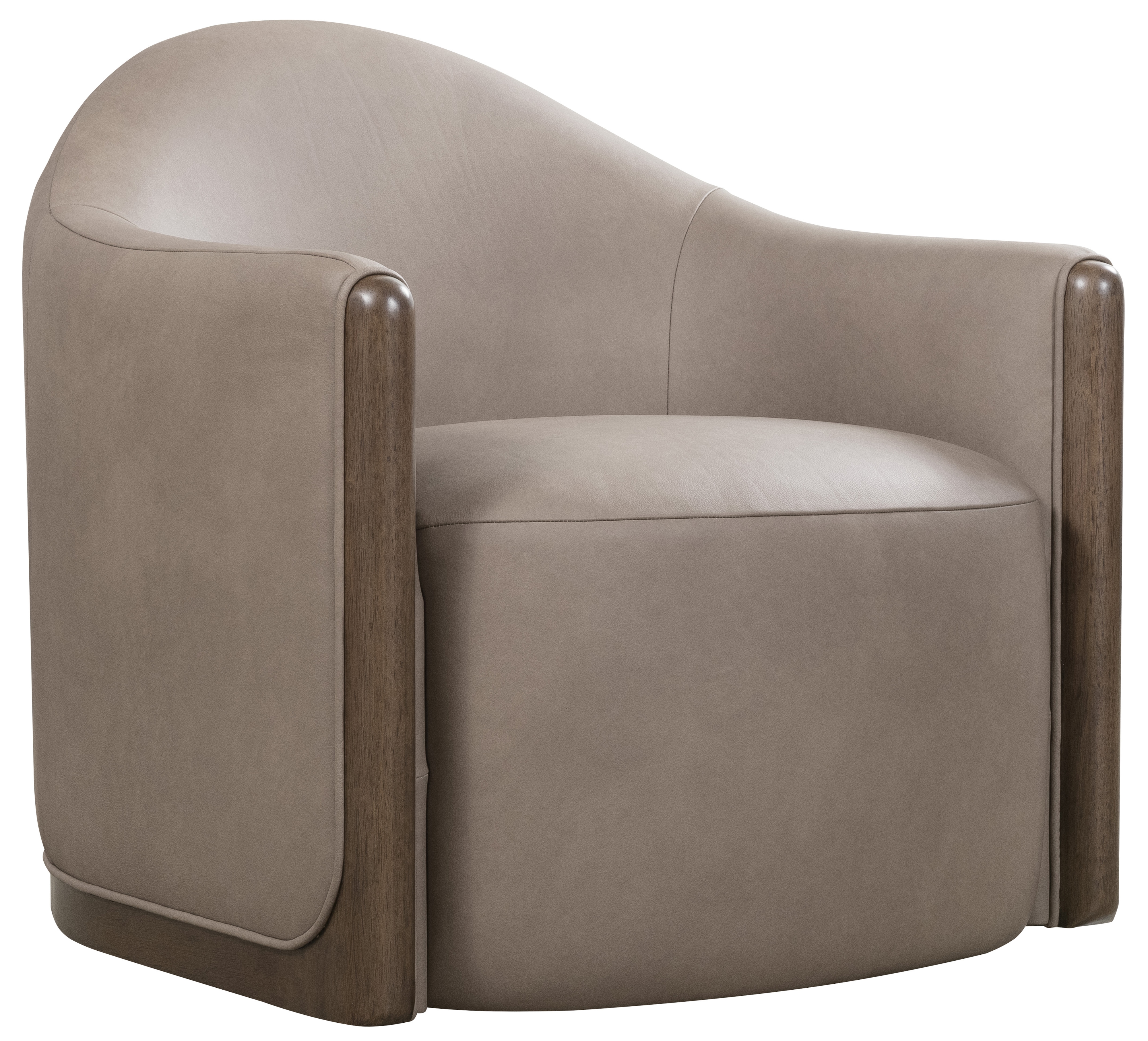 Rounded Barrel-Back Swivel Chair