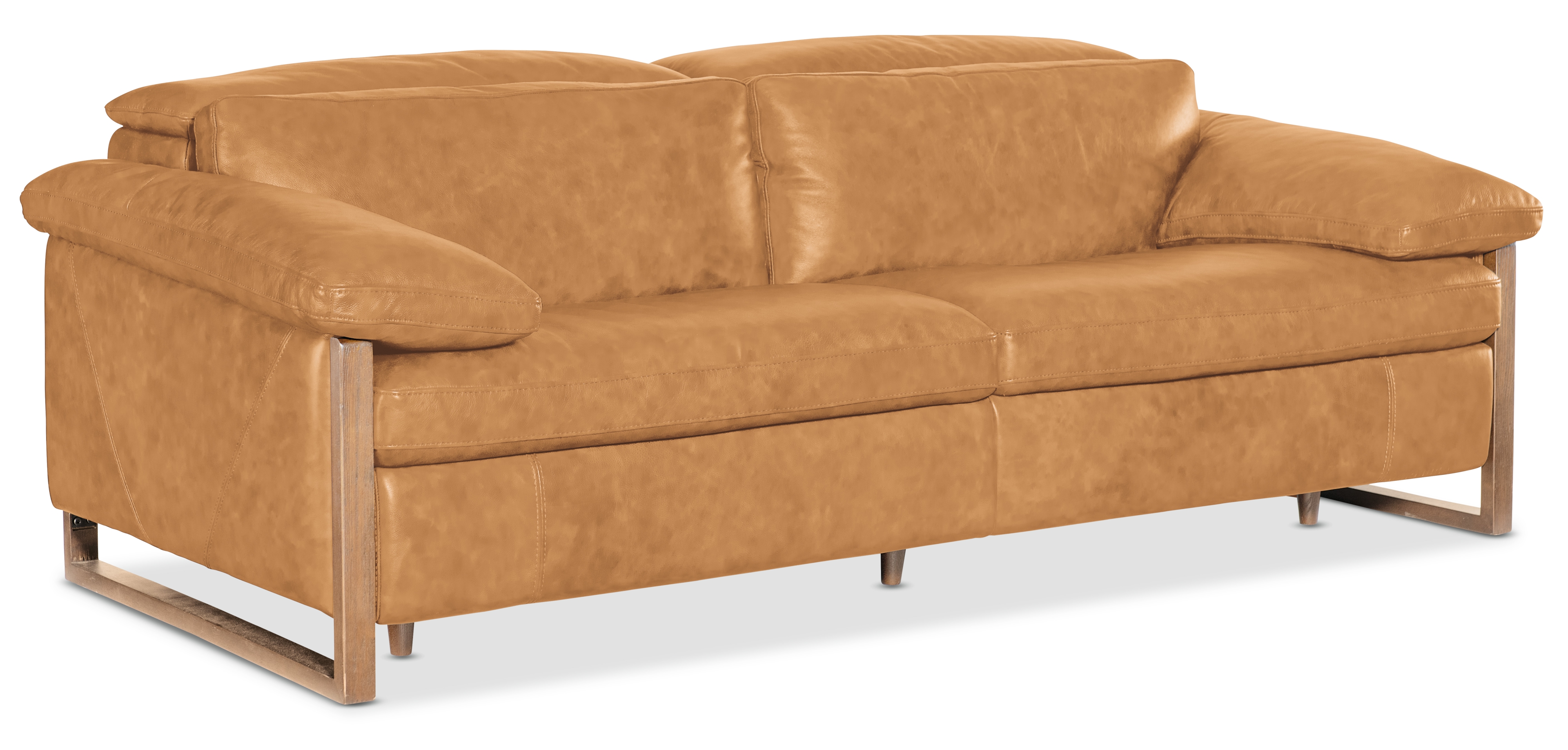 Leather Power Double-Reclining Sofa