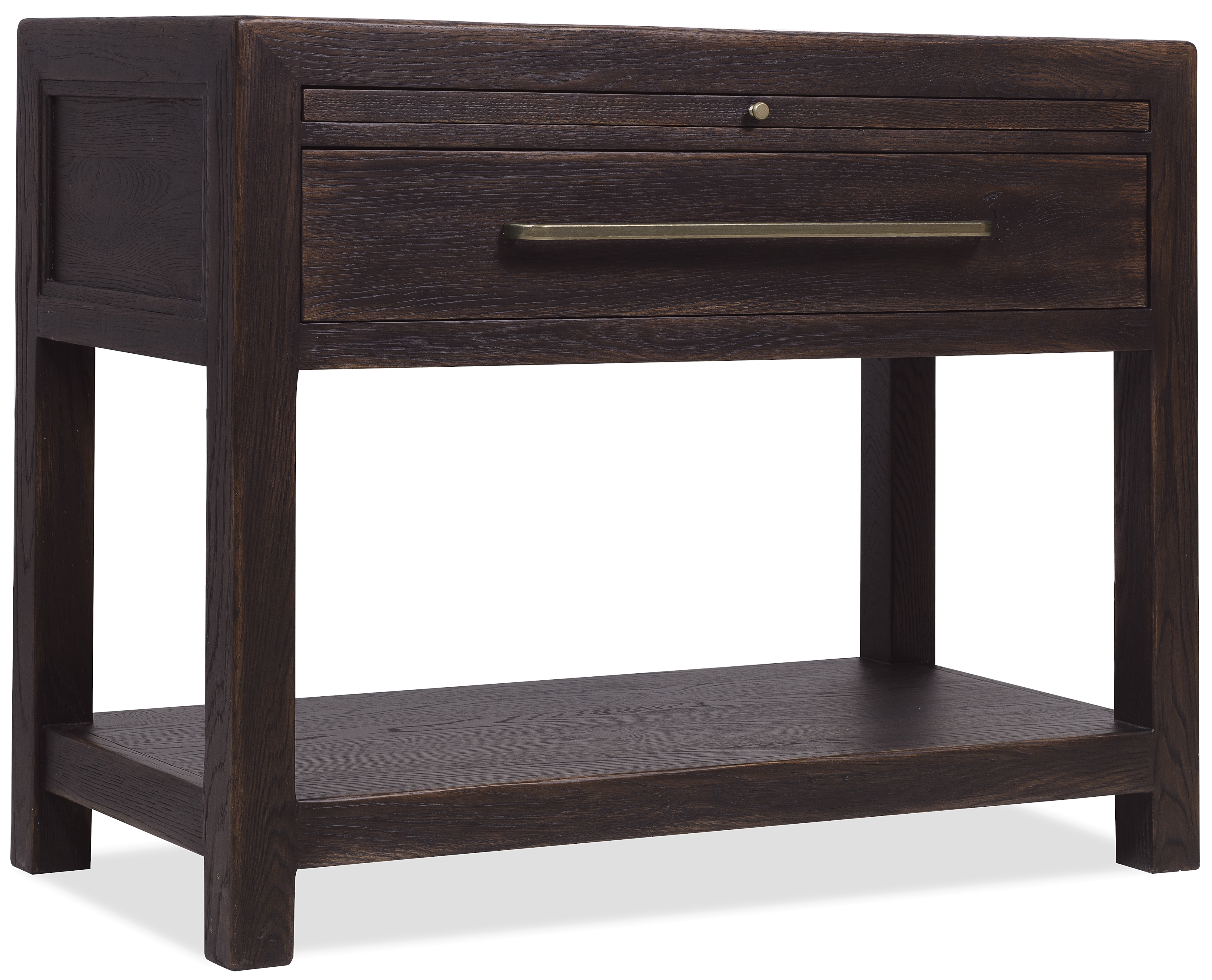 Stone-Top Single-Drawer Nightstand