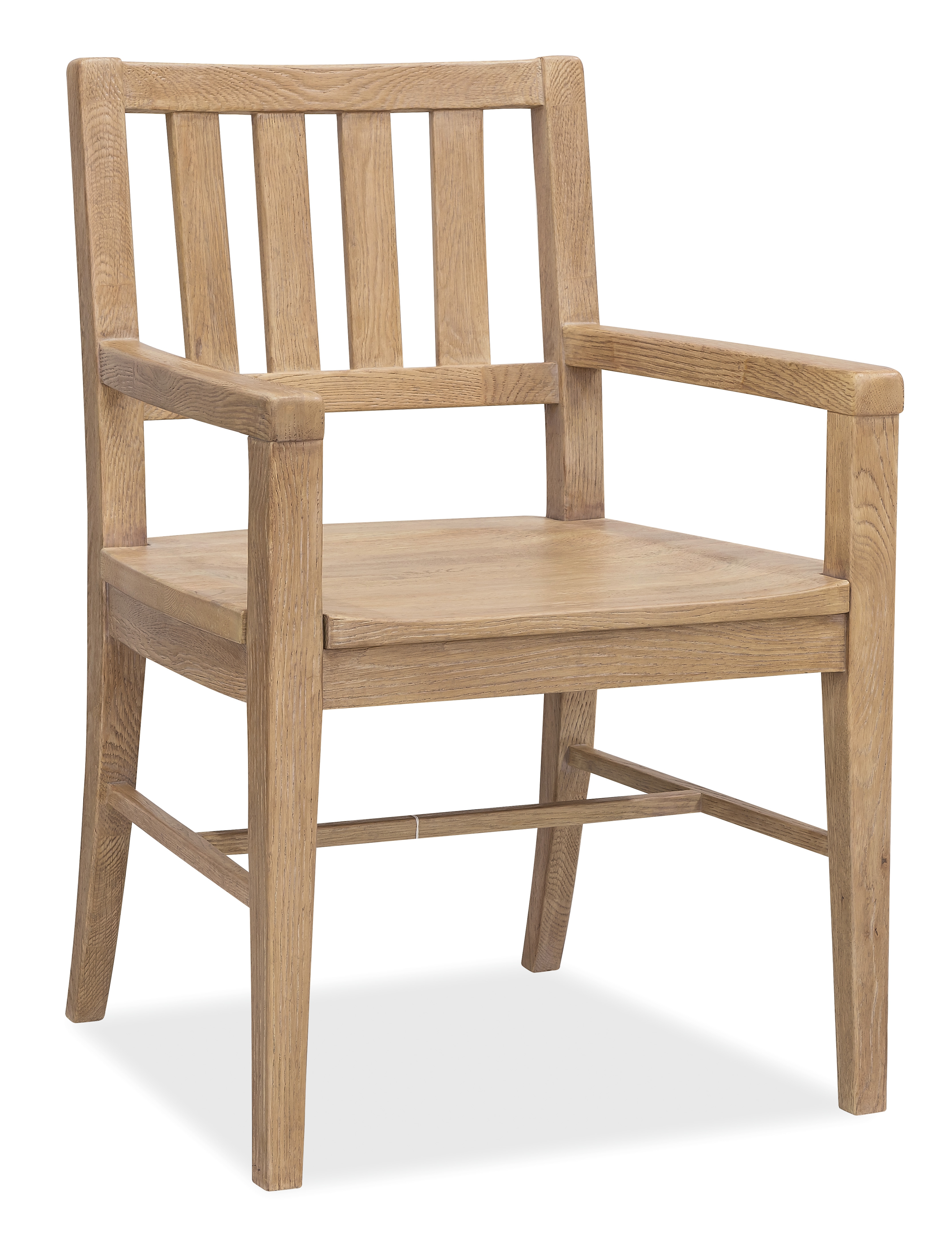 Open Slat-Back Dining Arm Chair