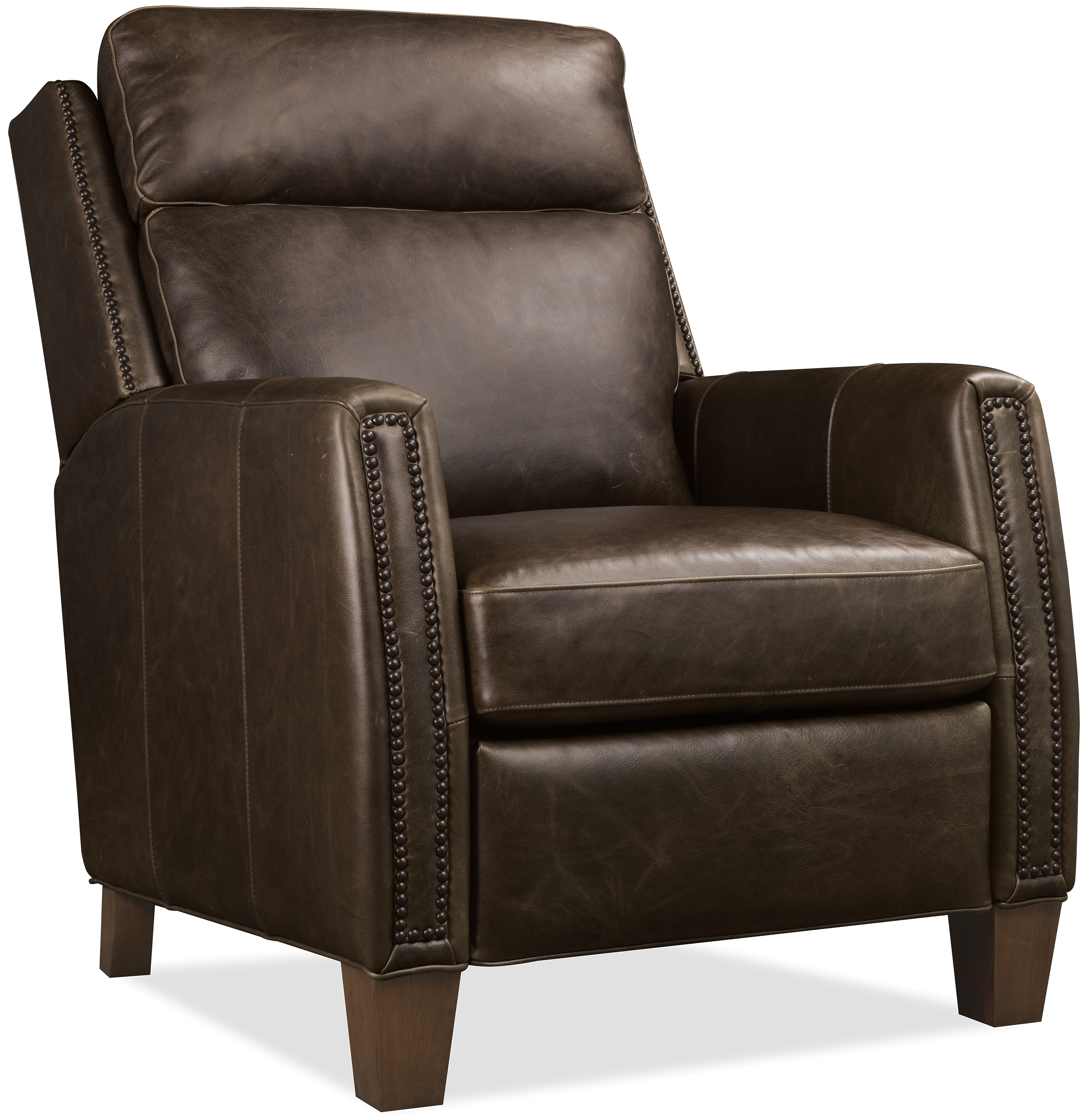 Leather Bustle-Back Power Recliner