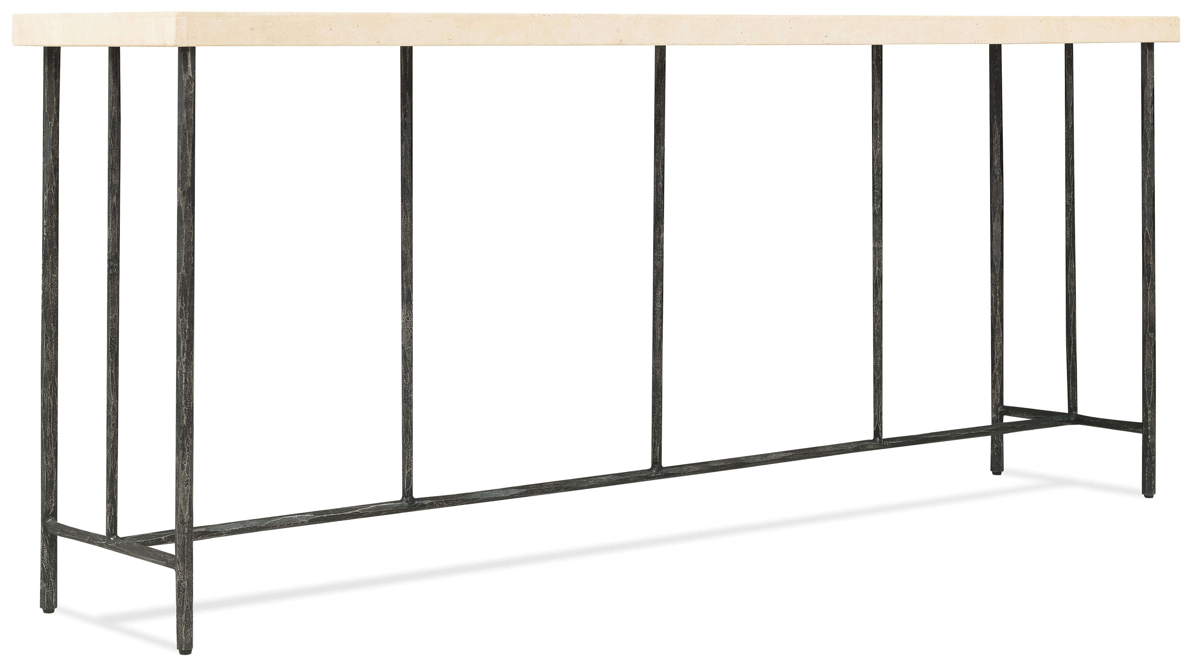 Stone-Top Metal Console Table