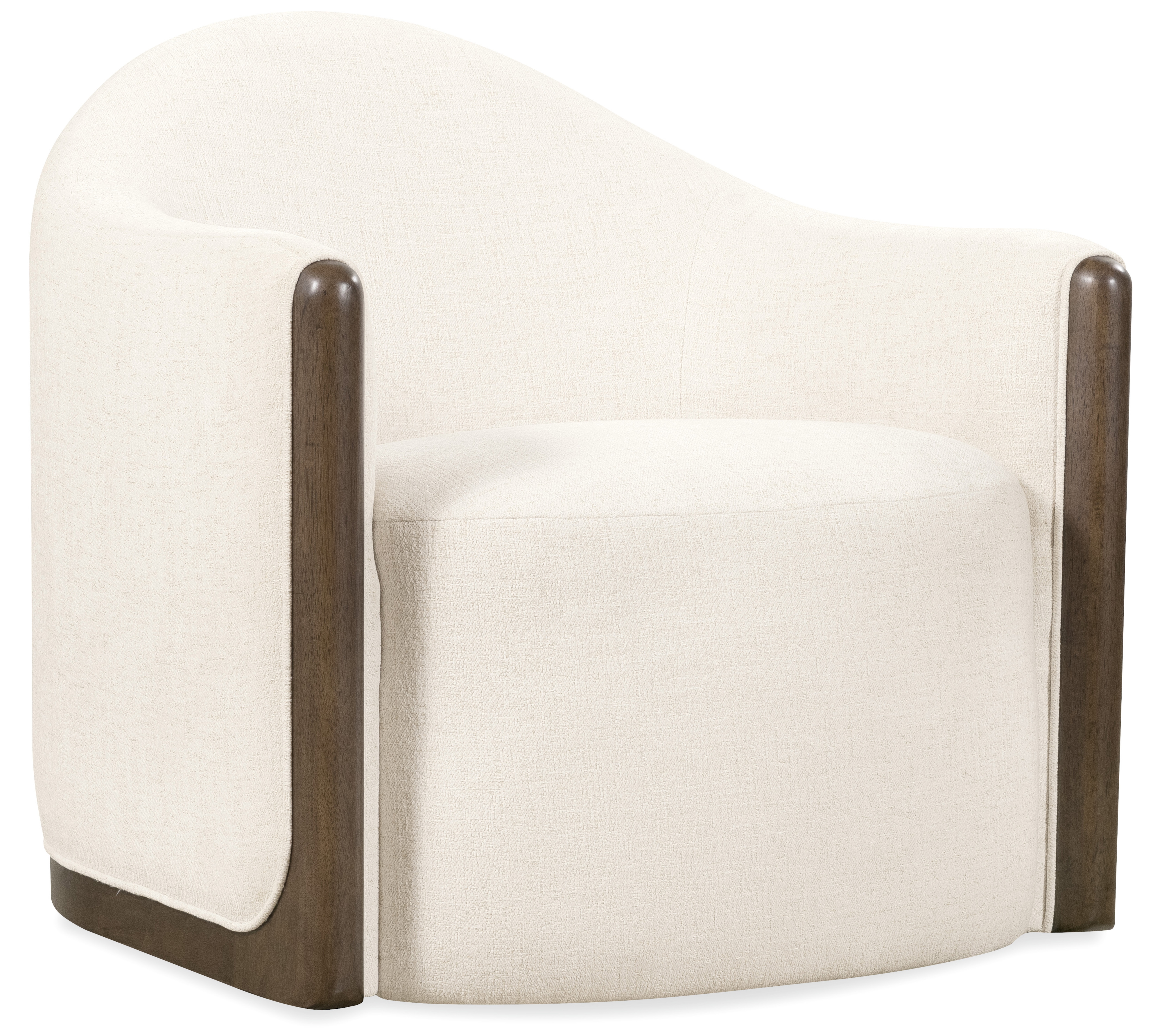Rounded Barrel-Back Swivel Chair