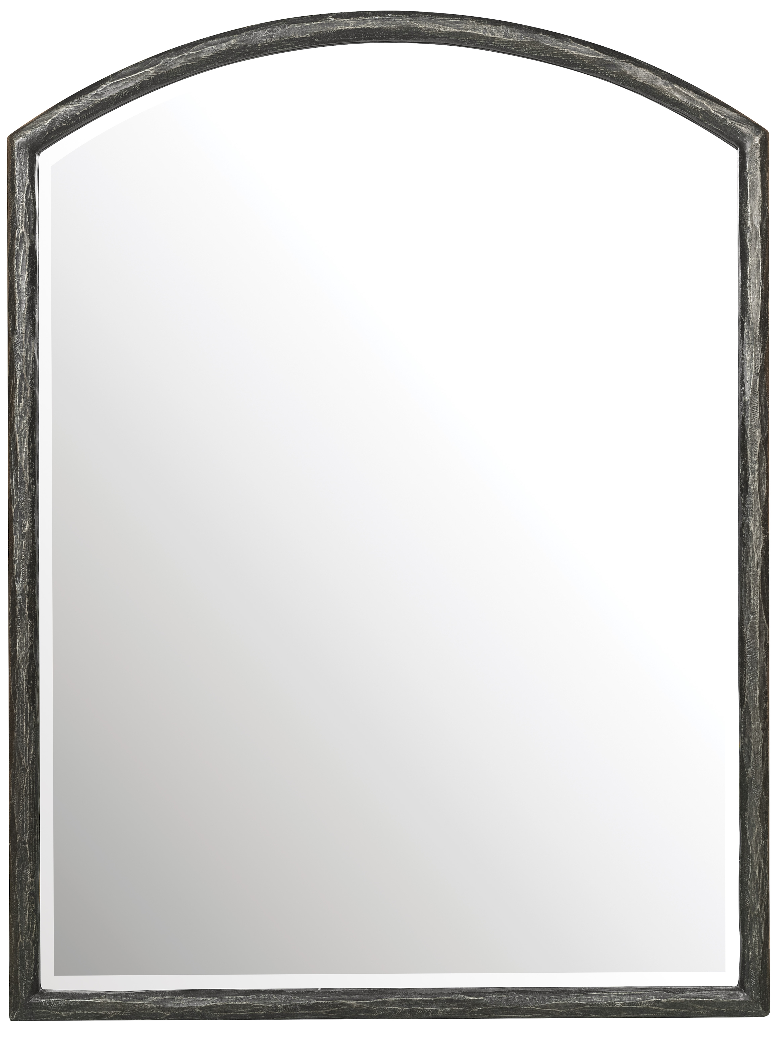 Arched Vertical Beveled-Glass Mirror