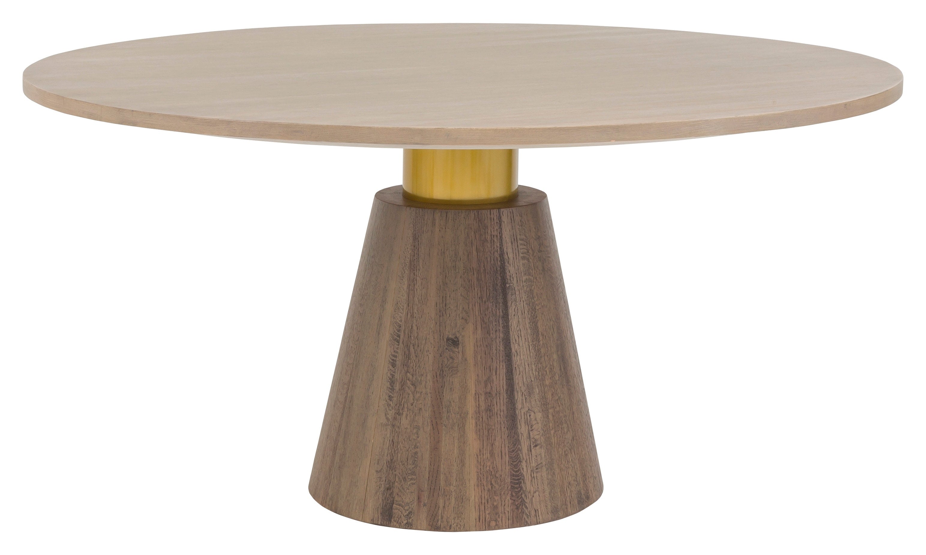 60" Rd. Two-Tone Pedestal Dining Table