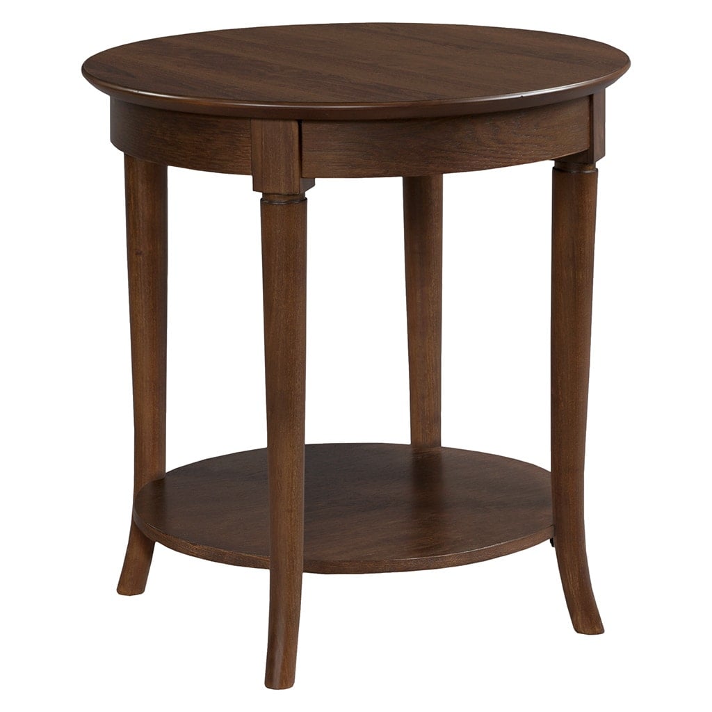 23" Round Accent Table w/Lower Shelf