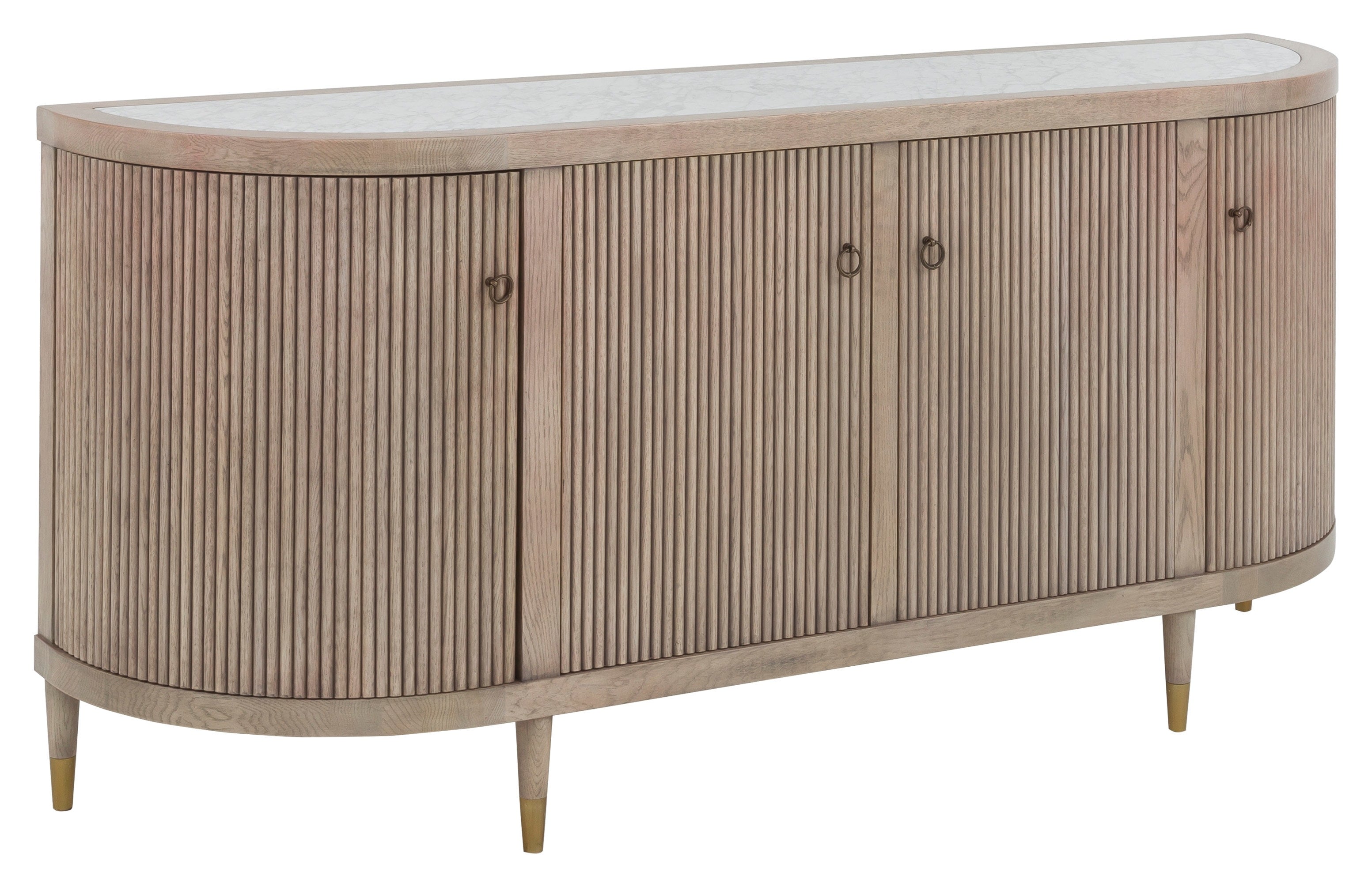 4-Door Credenza w/Carrara Stone Top
