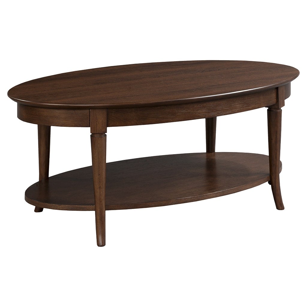 42" Oval Cocktail Table w/Lower Shelf