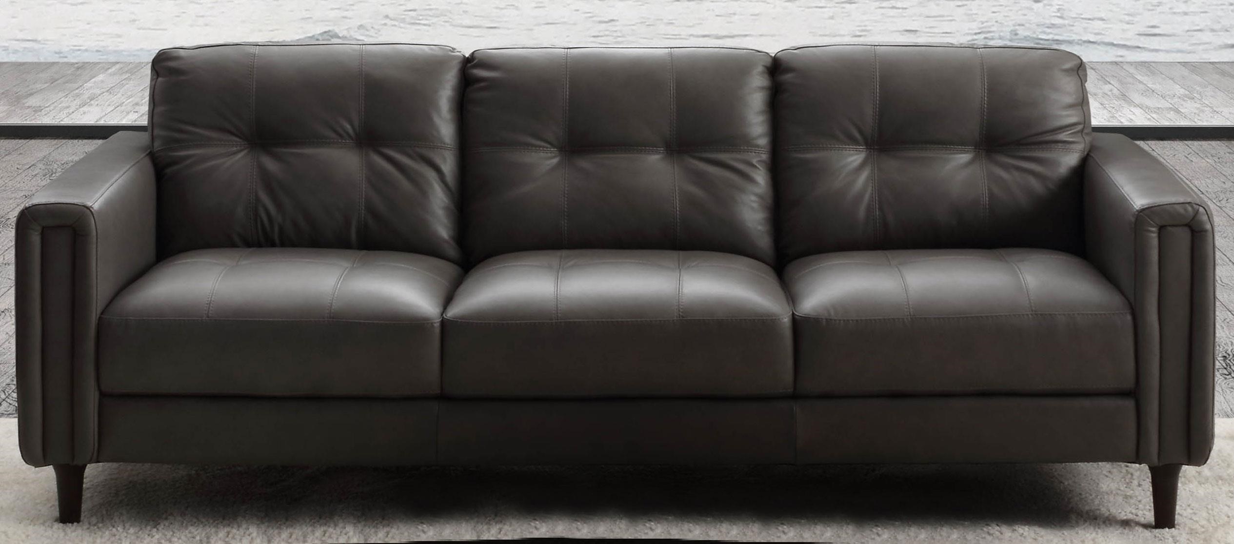 Chateau D'Ax C965 C965-DC Leather Sofa in Argento | Baer's Chateau D'Ax C965 C965-DC Leather Sofa in Argento | Baer's
