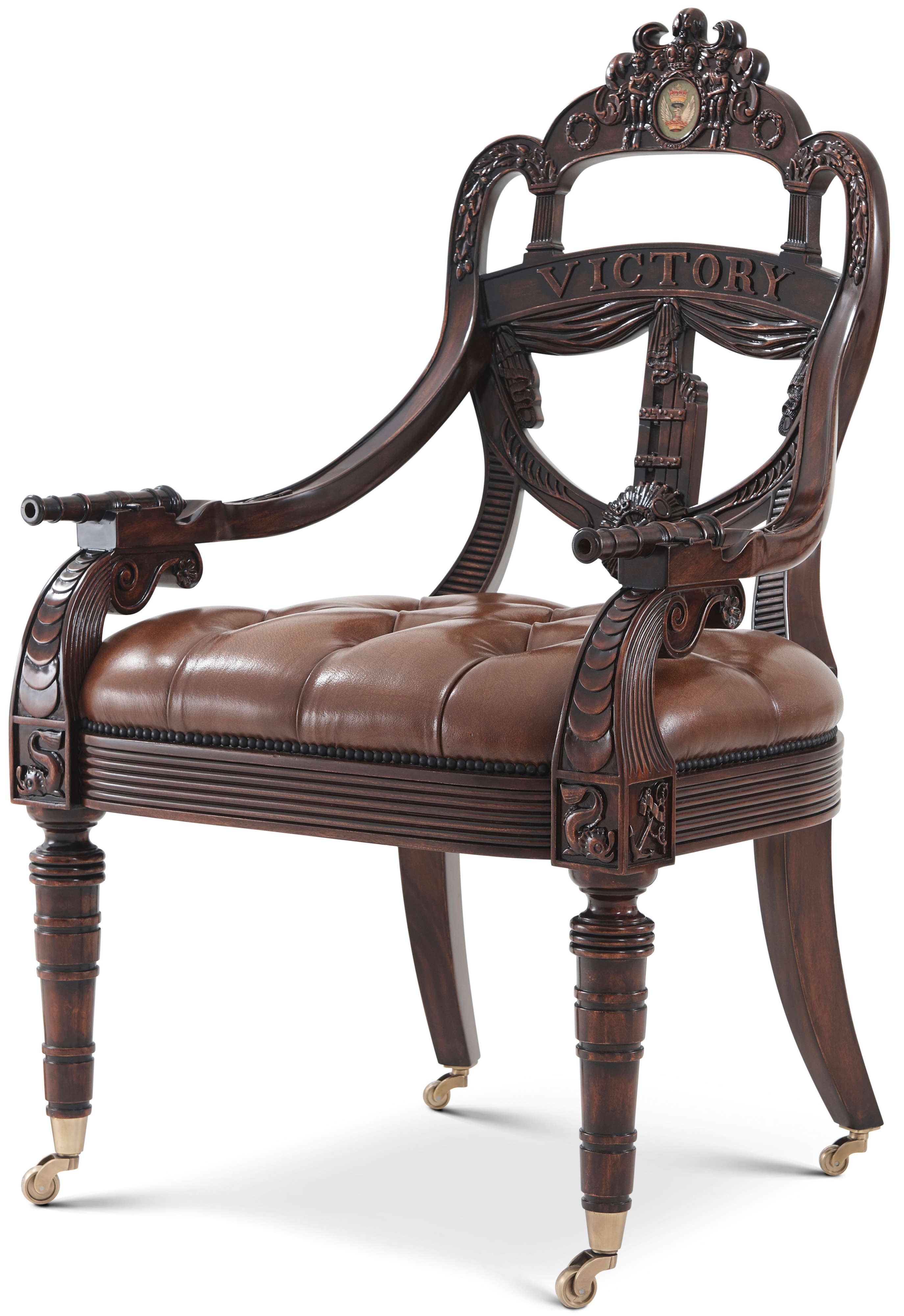 Ad Victoriam Mahogany Library Armchair