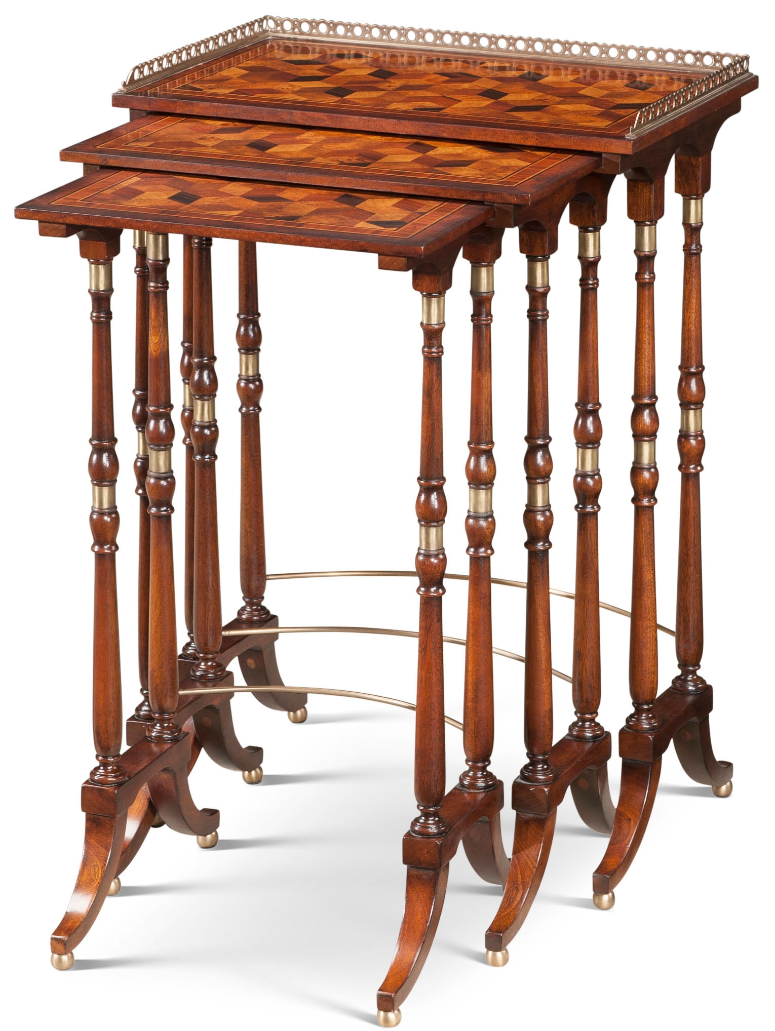 The South Drawing Room Parquetry Nest Tables