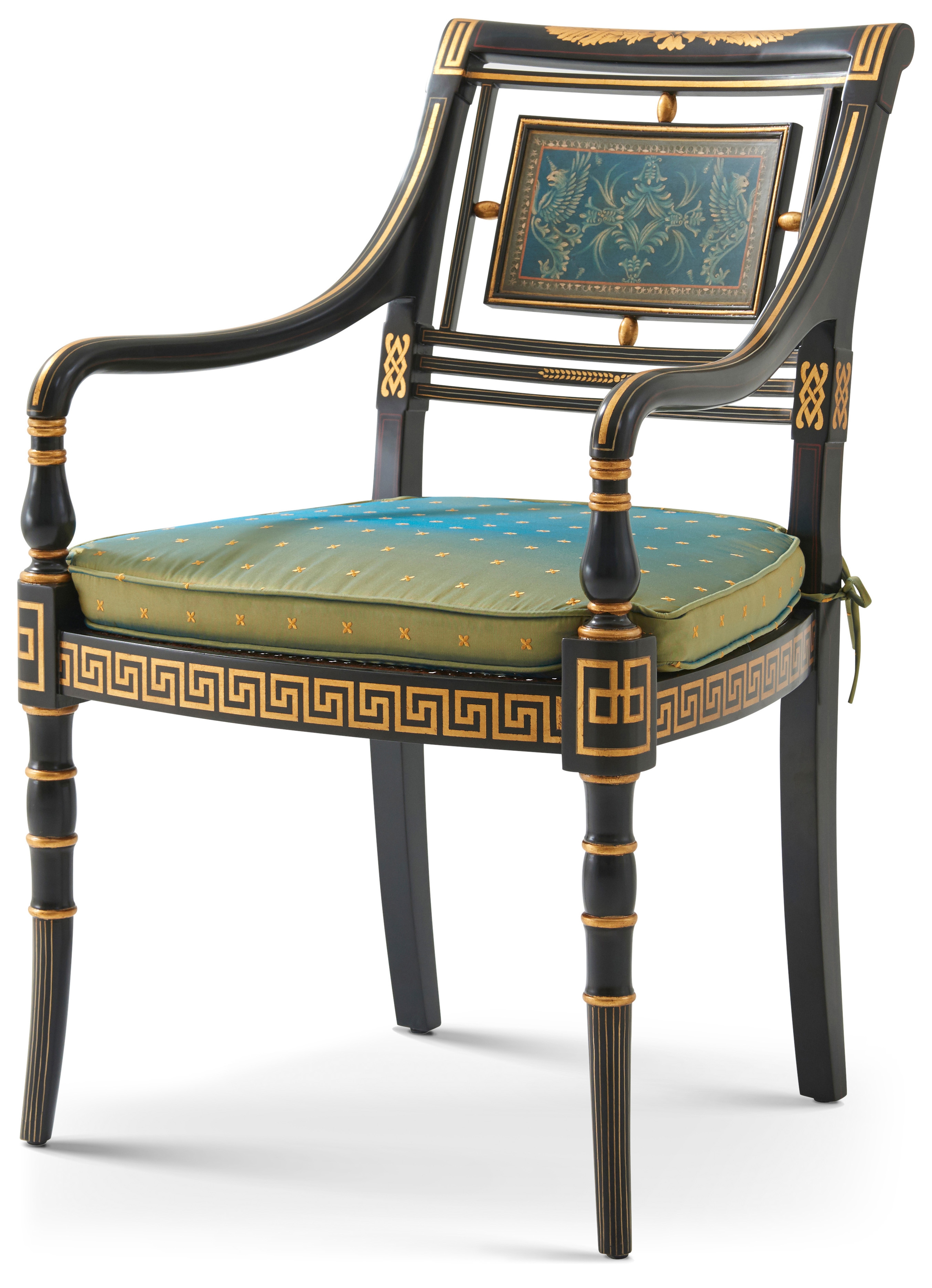 Lavinia's Scroll-Back Dining Armchair