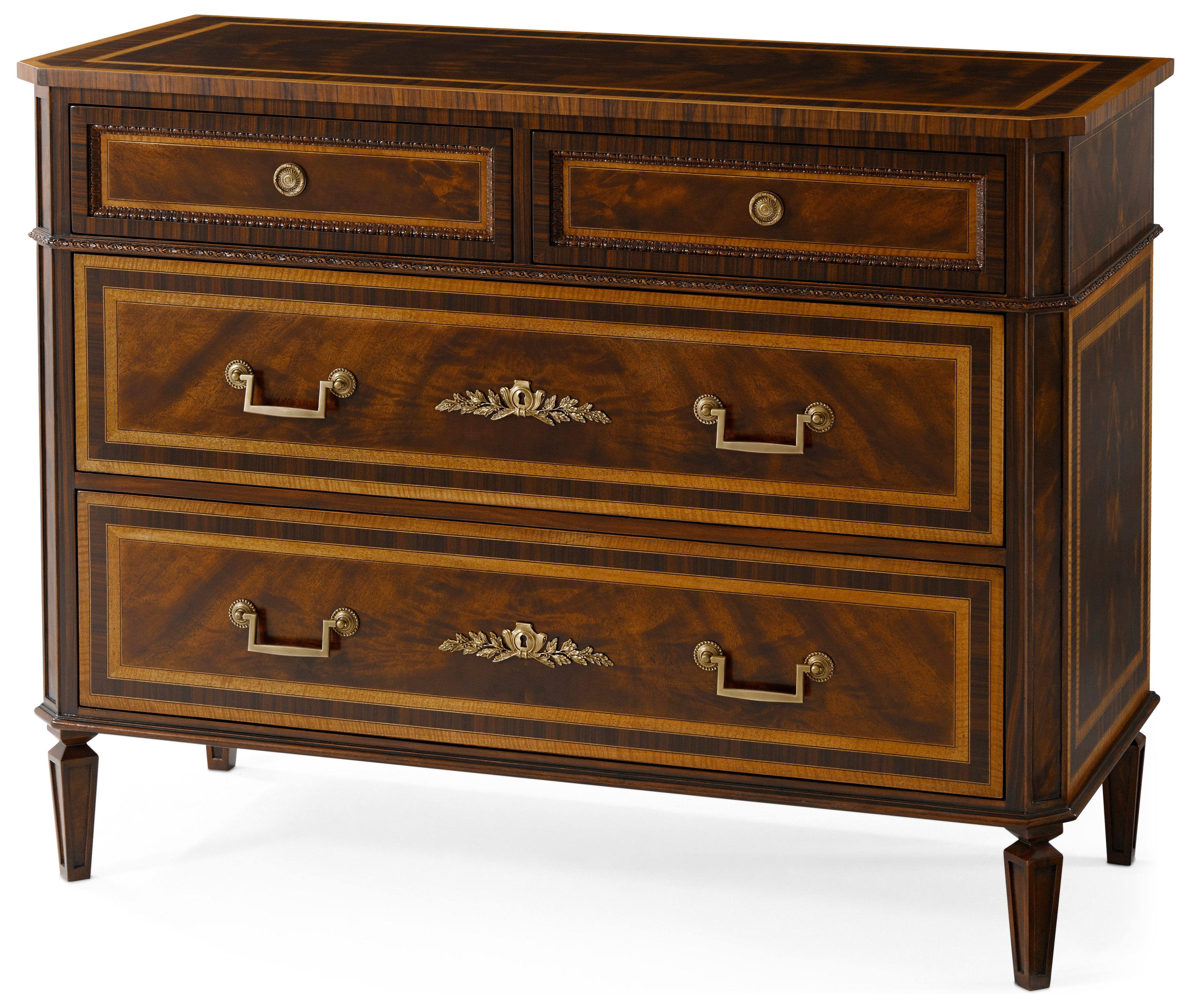 Viscount's Carved Rosette Chest of Drawers