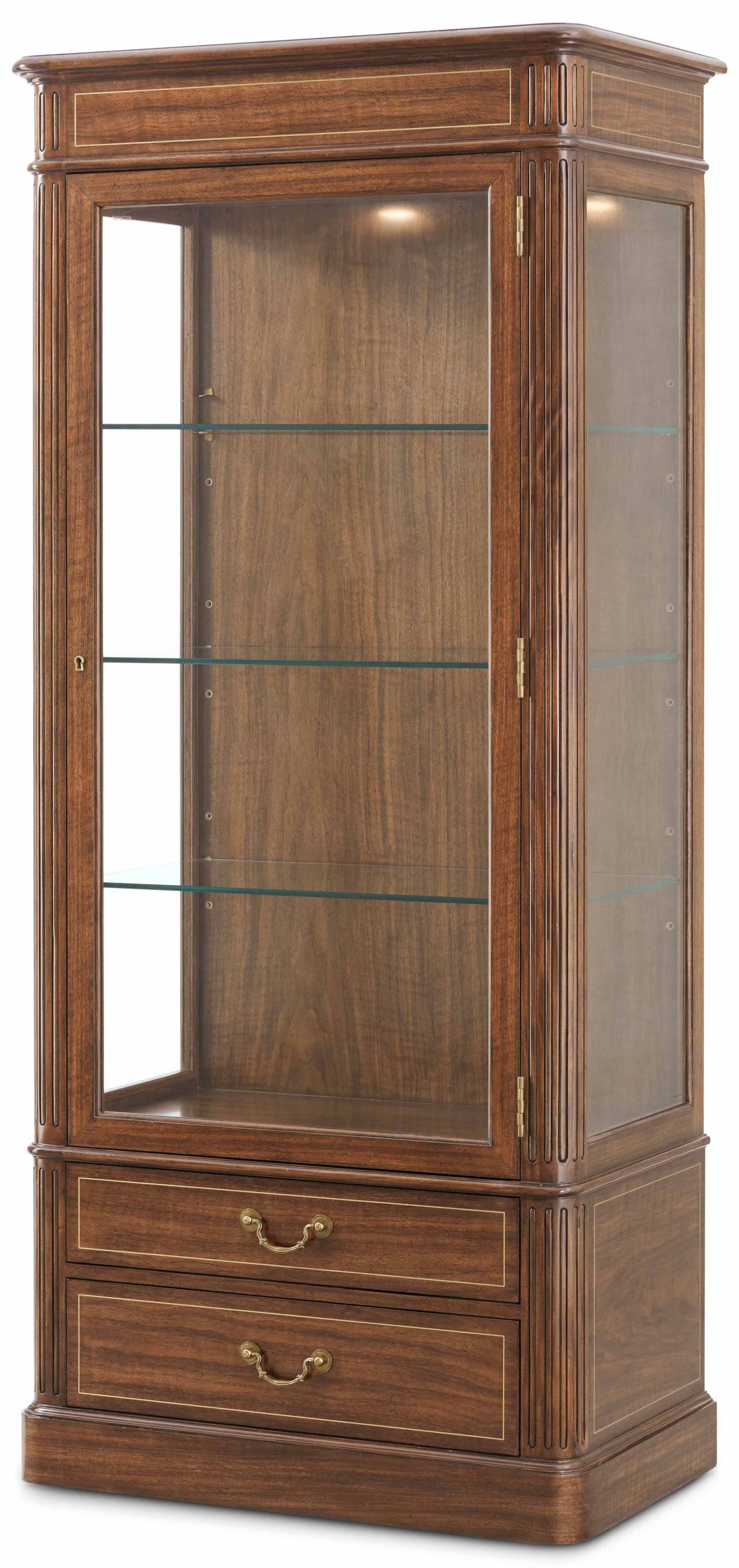 Harpole Glass-Shelf Display Cabinet