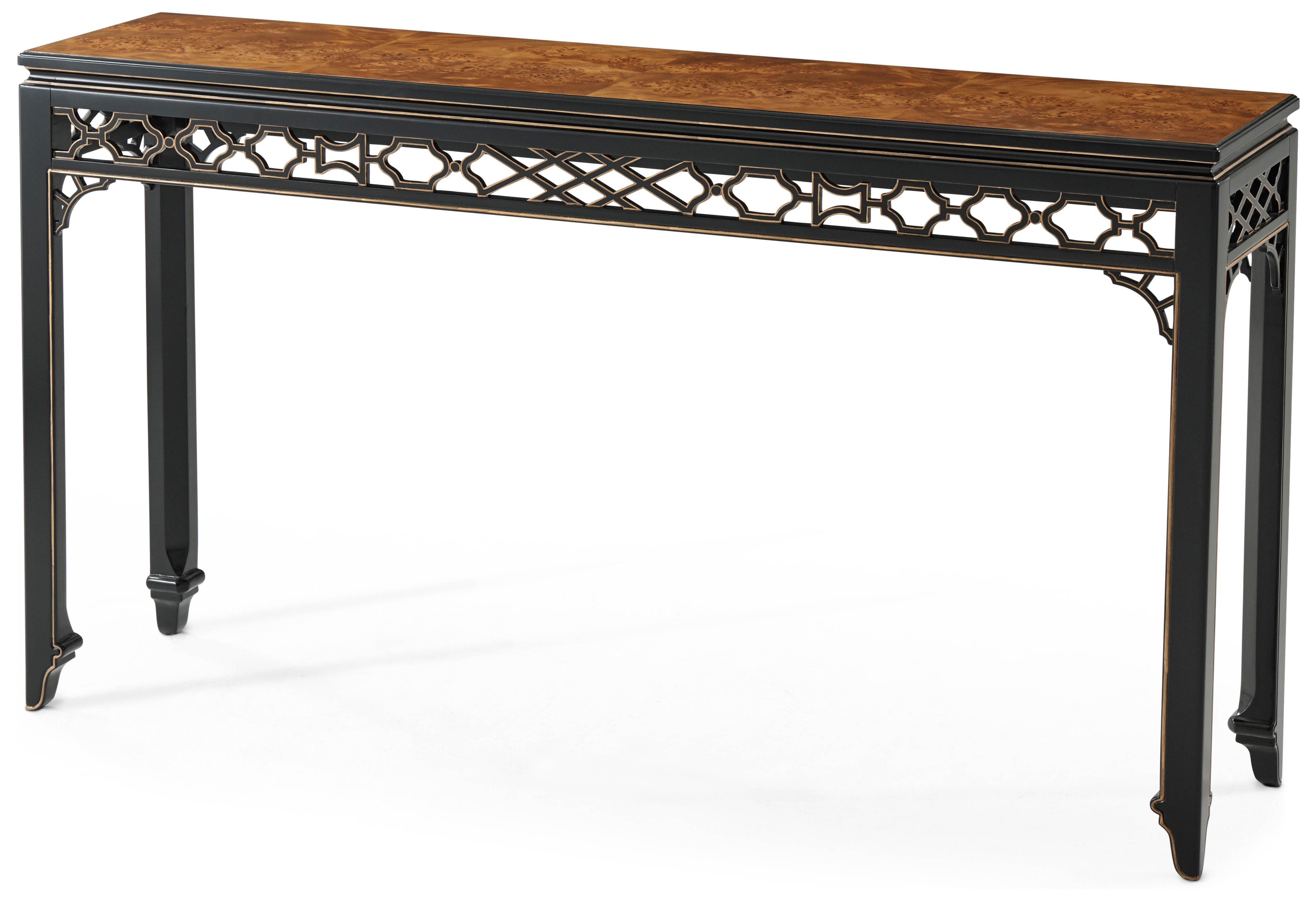 Poplar Burl Hall Console Table