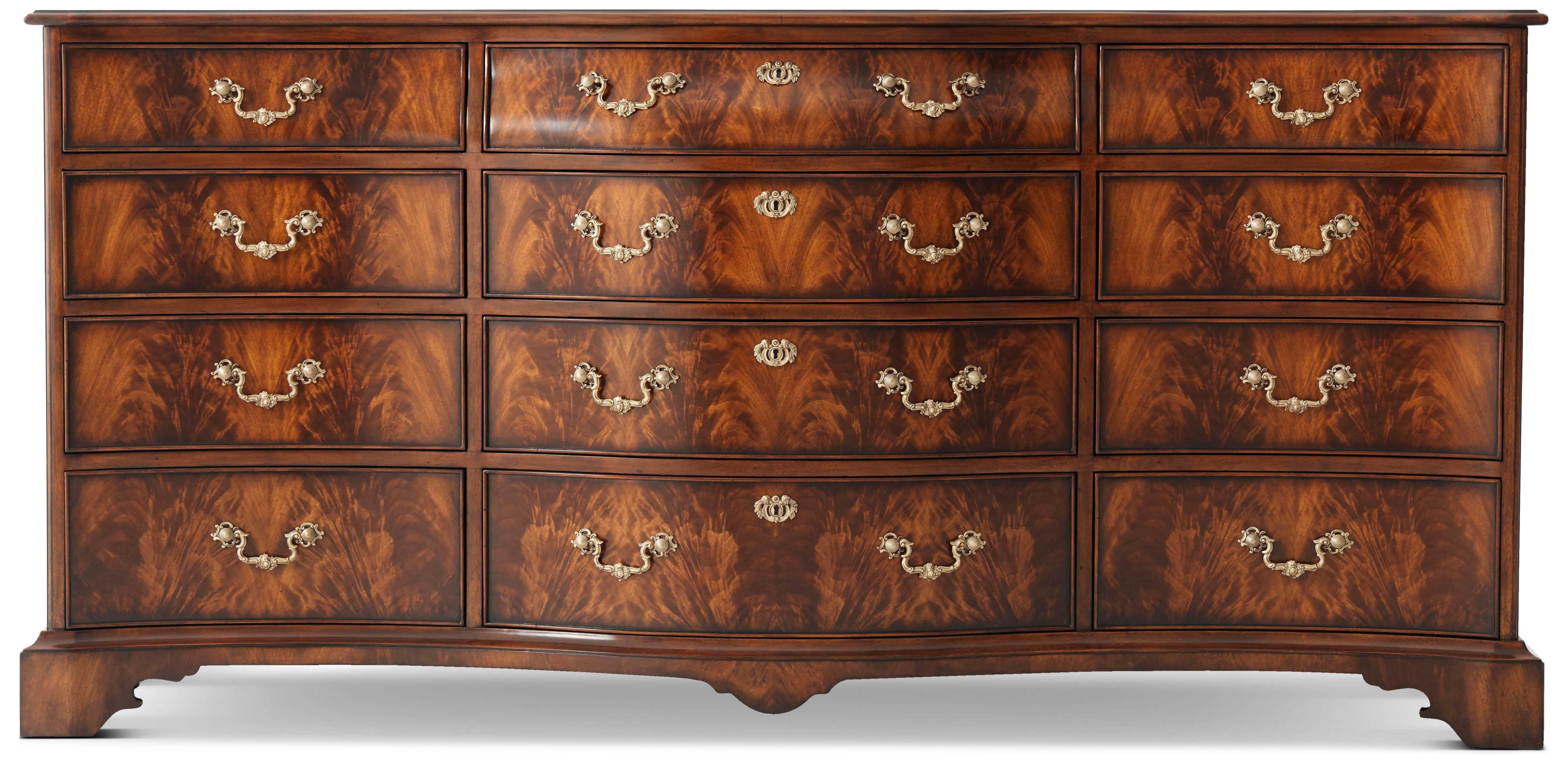 The India Silk 12-Drawer Bombe Dresser