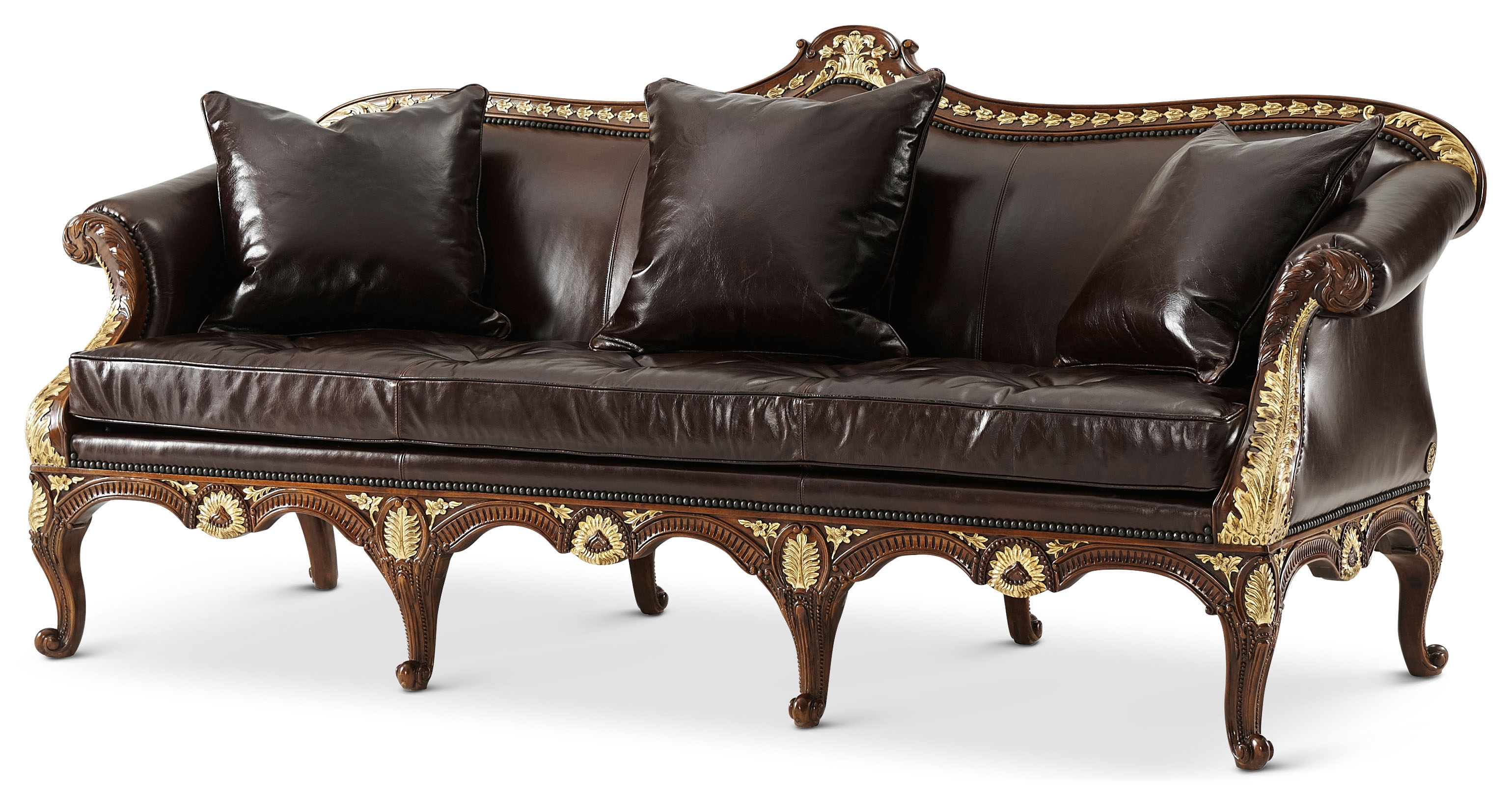 The Spencer House Rolled-Arm Leather Sofa